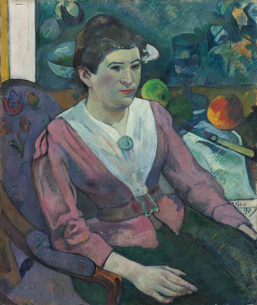 Portrait de femme à la nature morte de Cézanne - Paul Gauguin