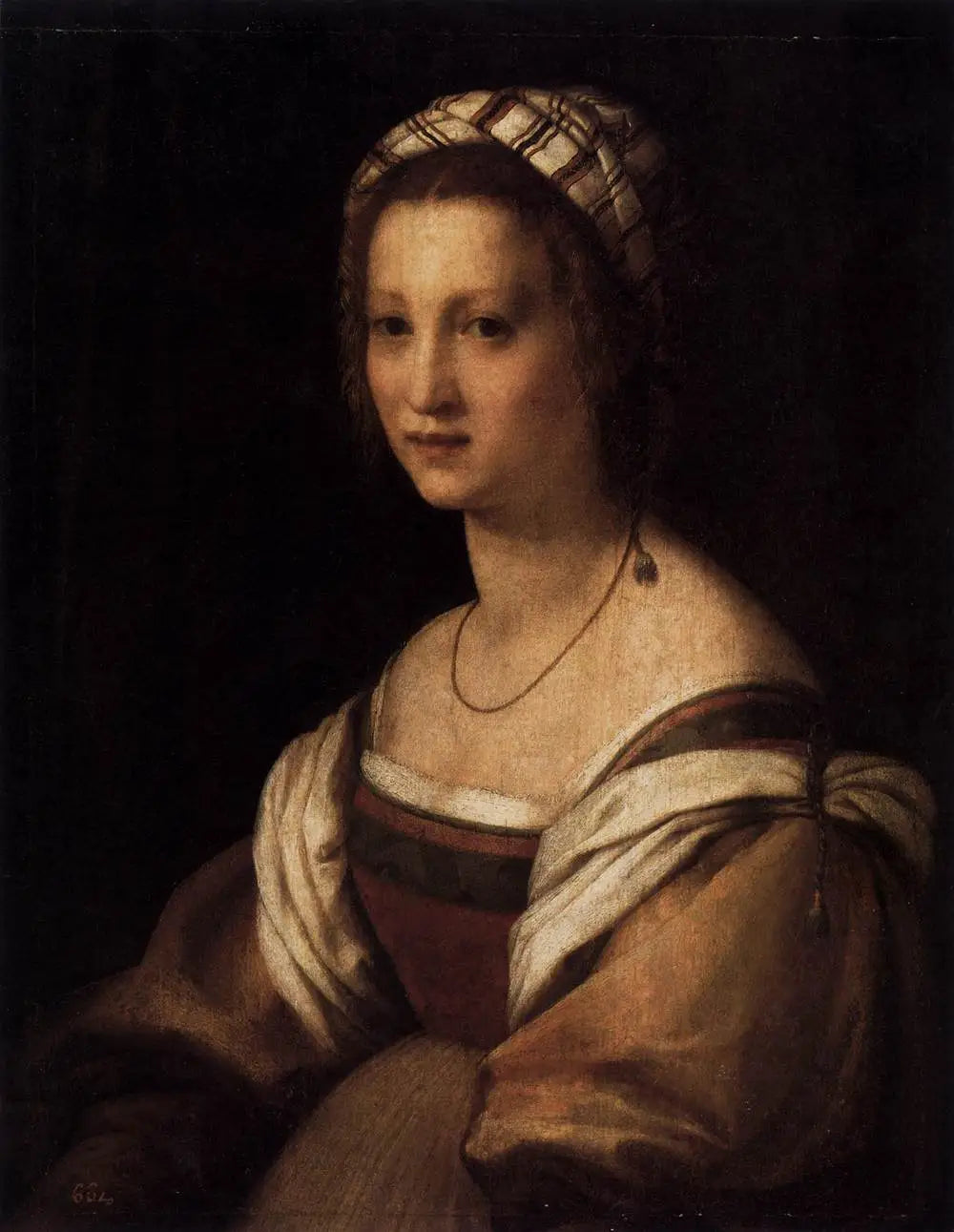 Portrait de femme - Andrea del Sarto image 1 reproduction de peinture à l’huile