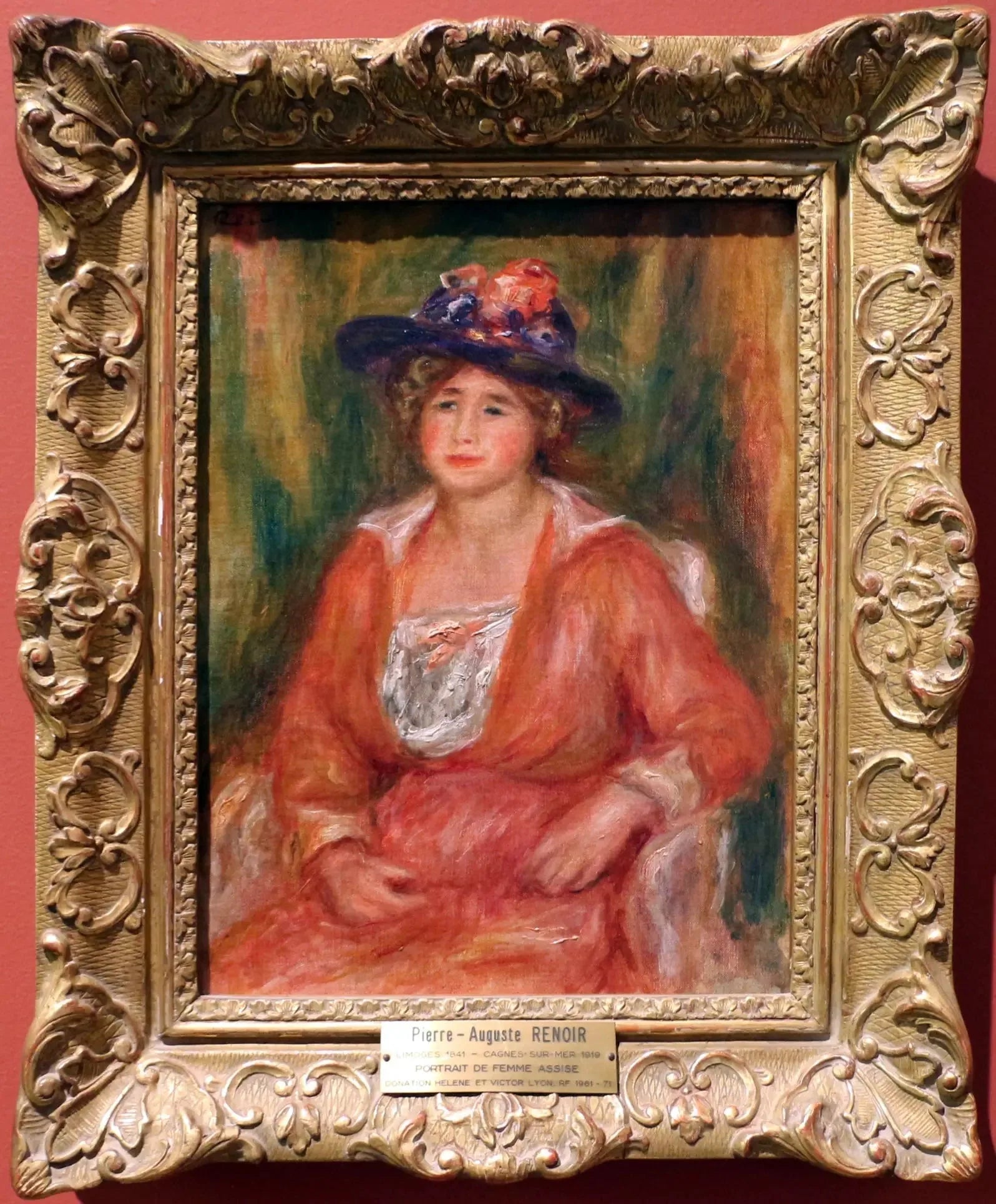 Portrait de femme assise - Pierre-Auguste Renoir image 1 reproduction de peinture à l’huile