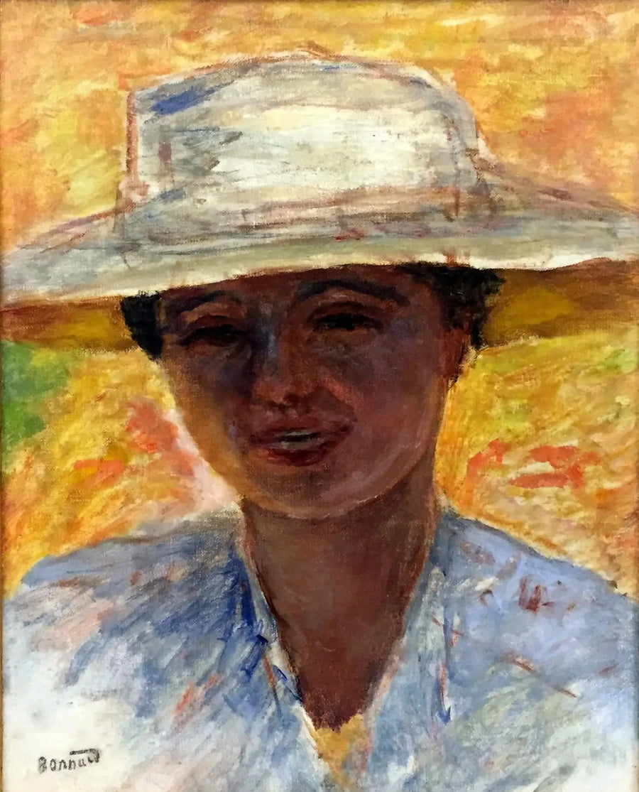 Portrait de femme au grand chapeau - Pierre Bonnard