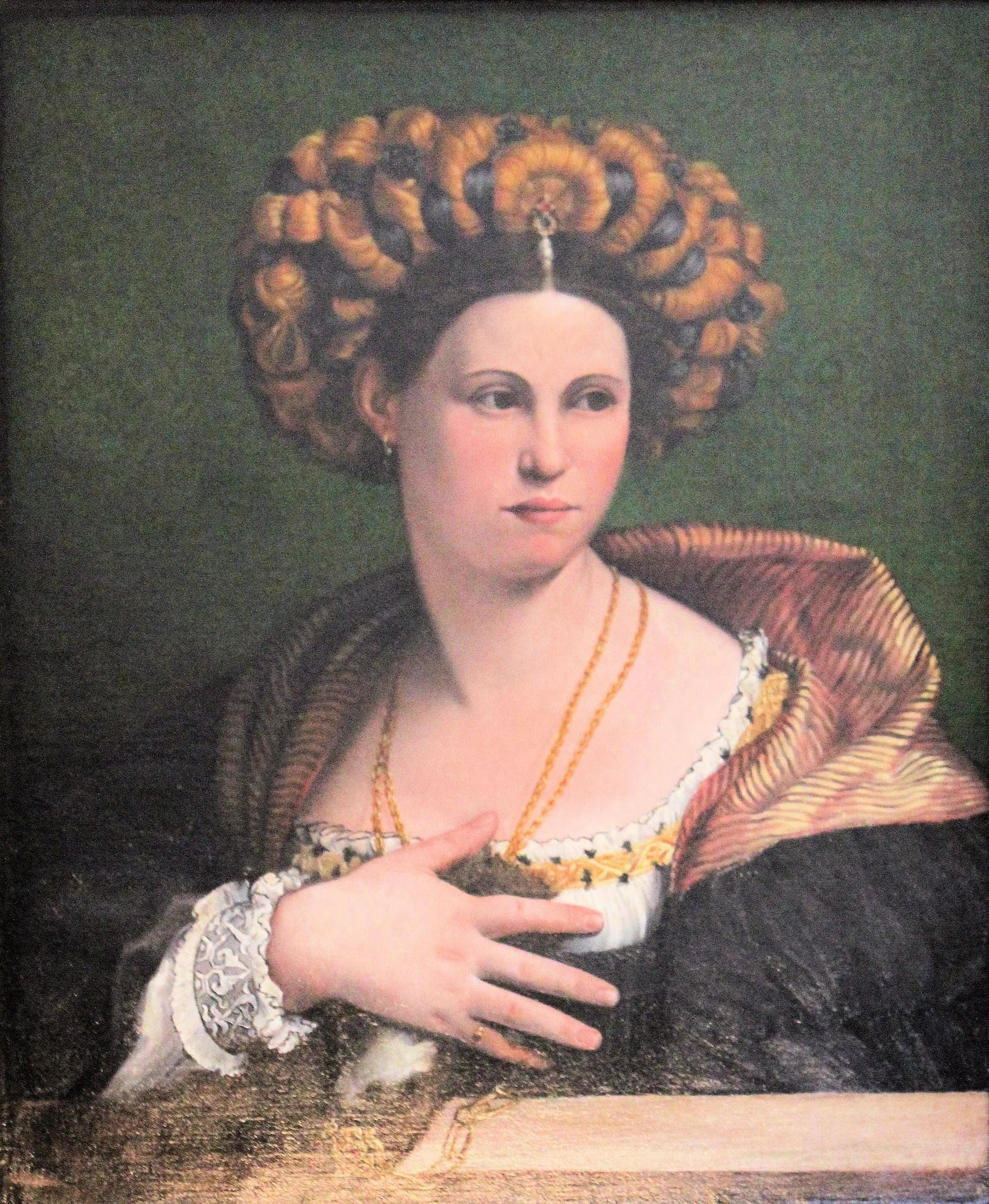 Portrait de femme - Dosso Dossi image 1 copie de tableau peinte à la main