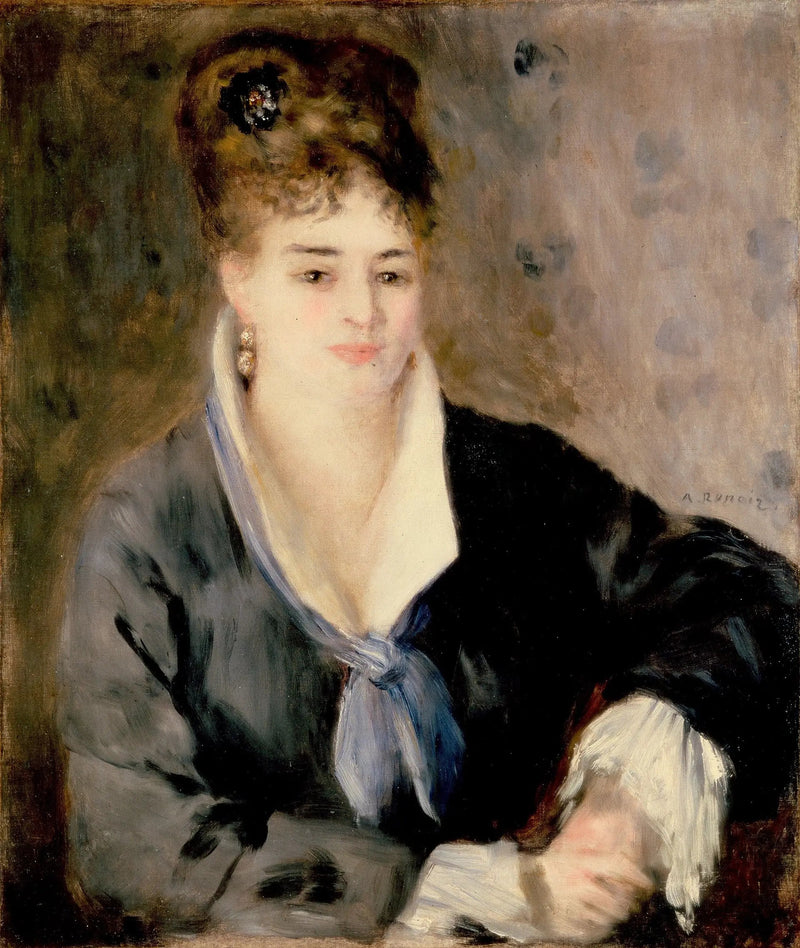 Portrait de femme en noir - Pierre-Auguste Renoir