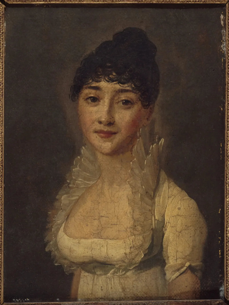 Portrait de femme en robe blanche - Louis-Léopold Boilly