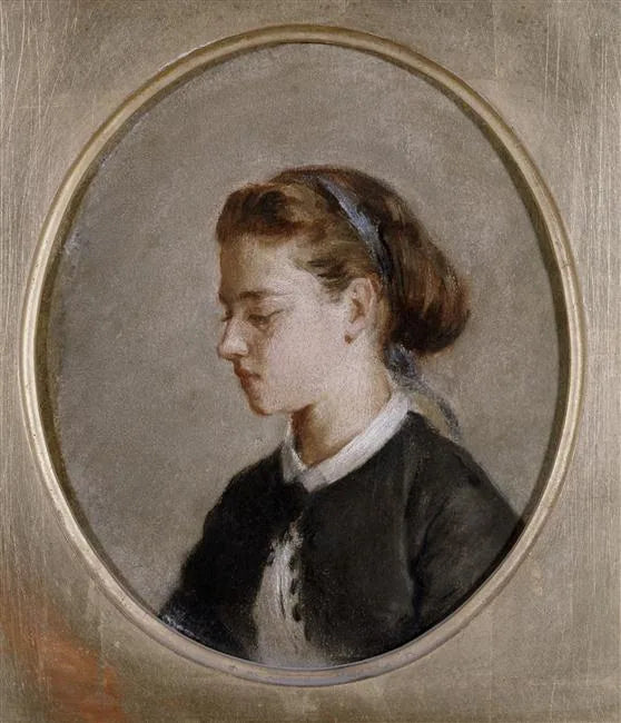 Portrait de femme - Eva Gonzalès image 1 reproduction artisanale de tableau