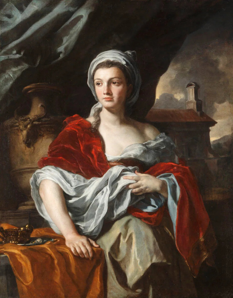 Portrait de femme - Francesco Solimena image 1 copie de tableau peinte à la main