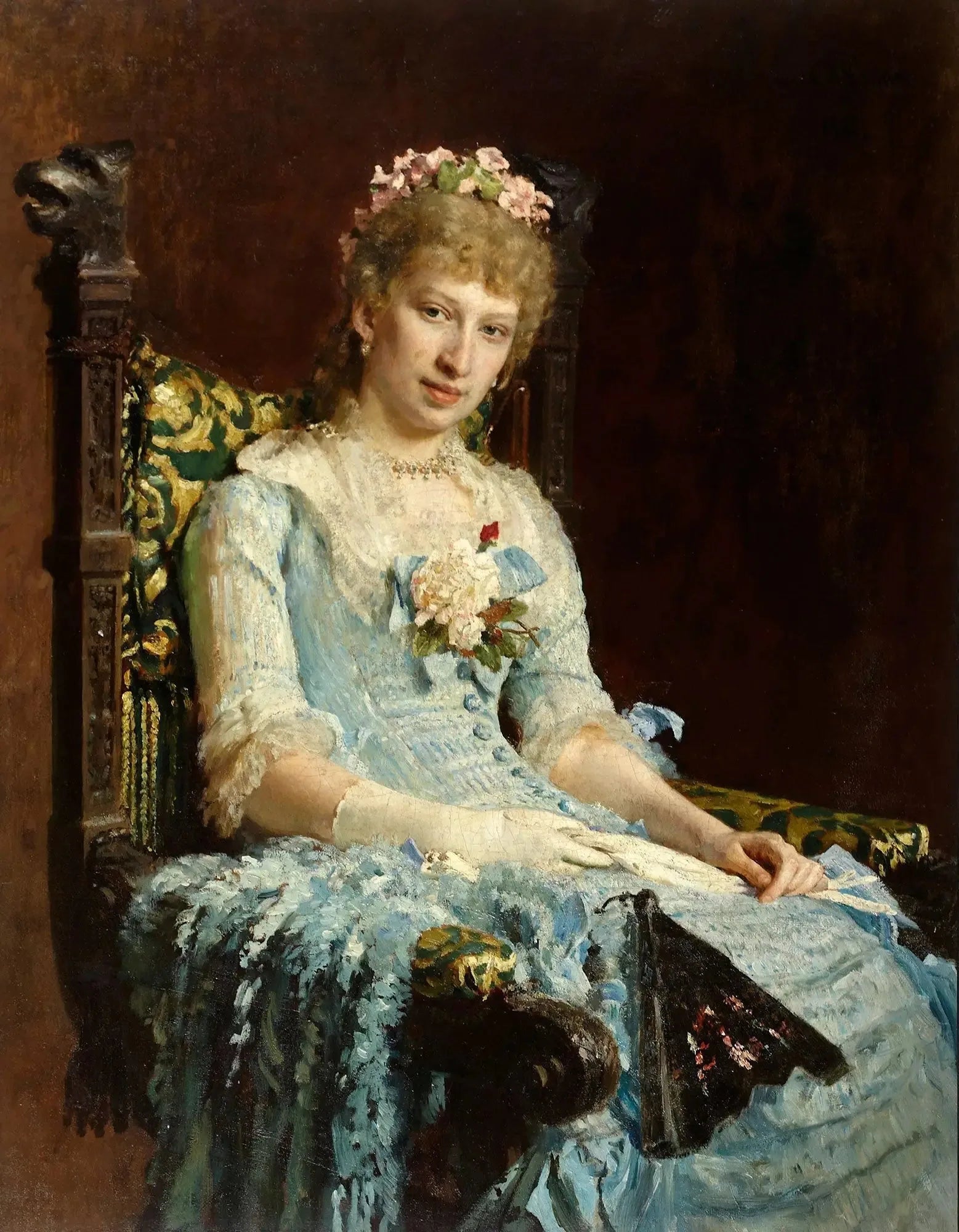 Portrait de femme - Ilya Repin image 1 reproduction de peinture à l’huile