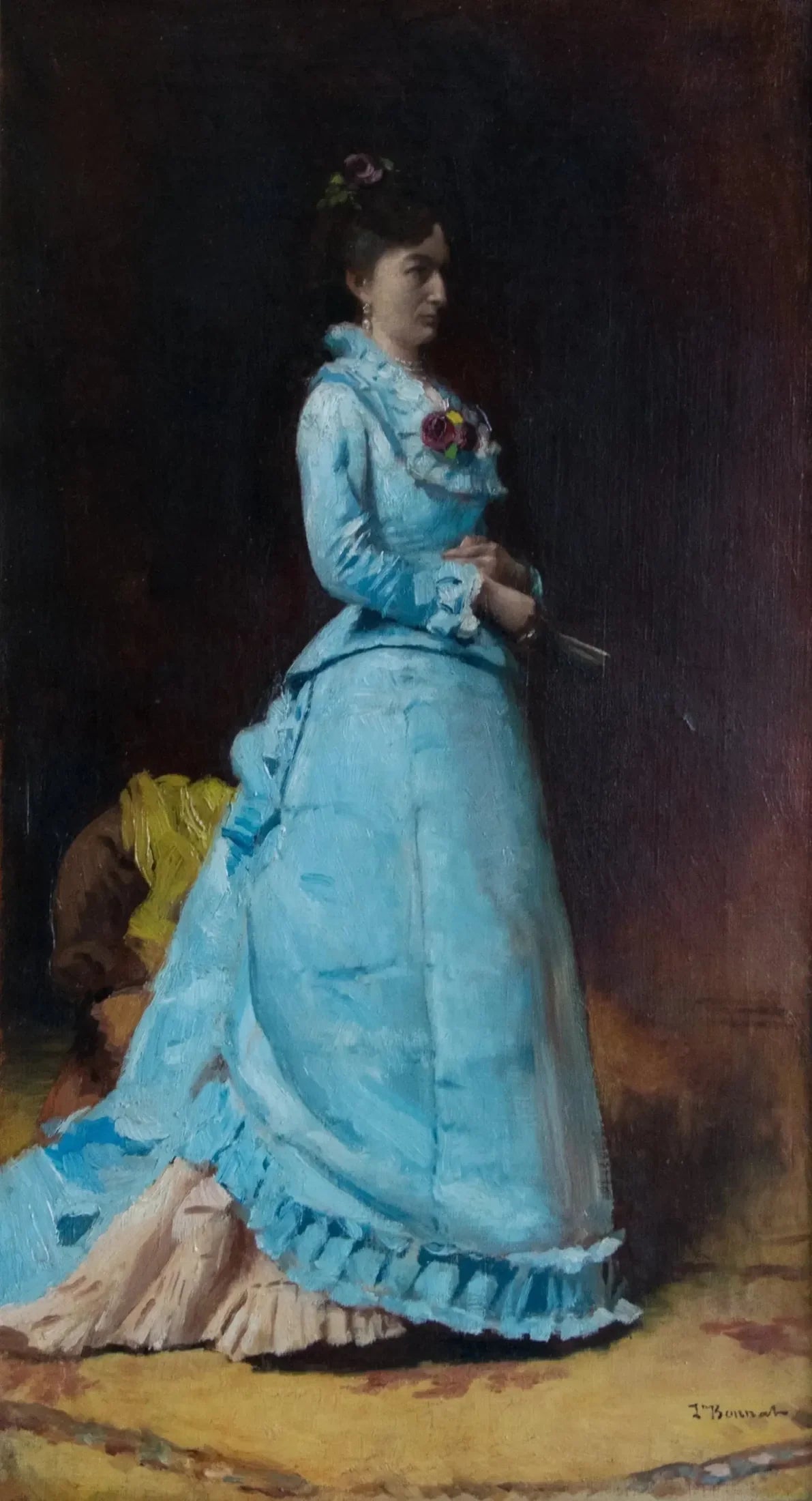 Portrait de femme - Léon Bonnat image 1 reproduction de peinture à l’huile