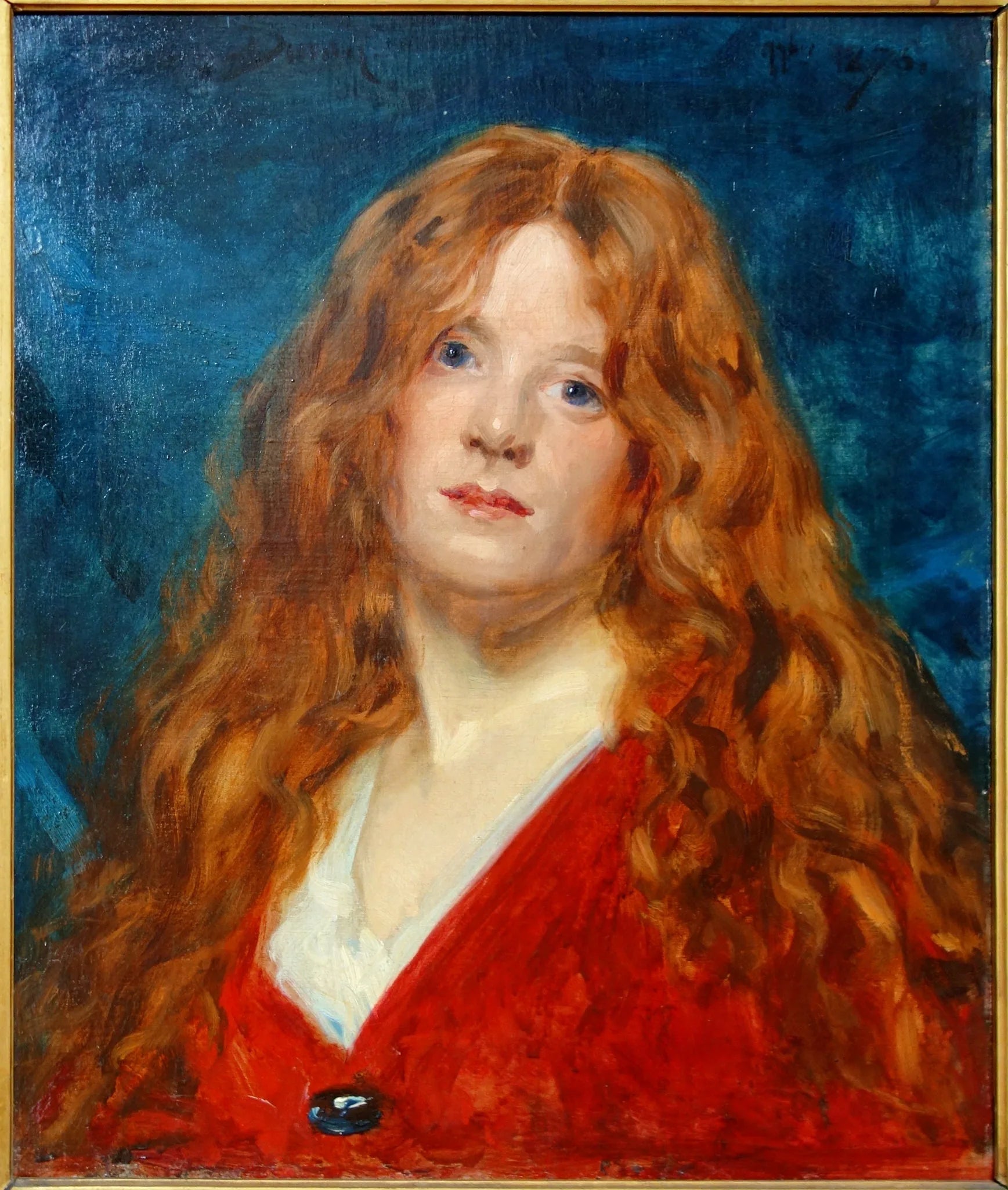 Portrait de femme rousse - Carolus-Duran image 1 copie de tableau peinte à la main
