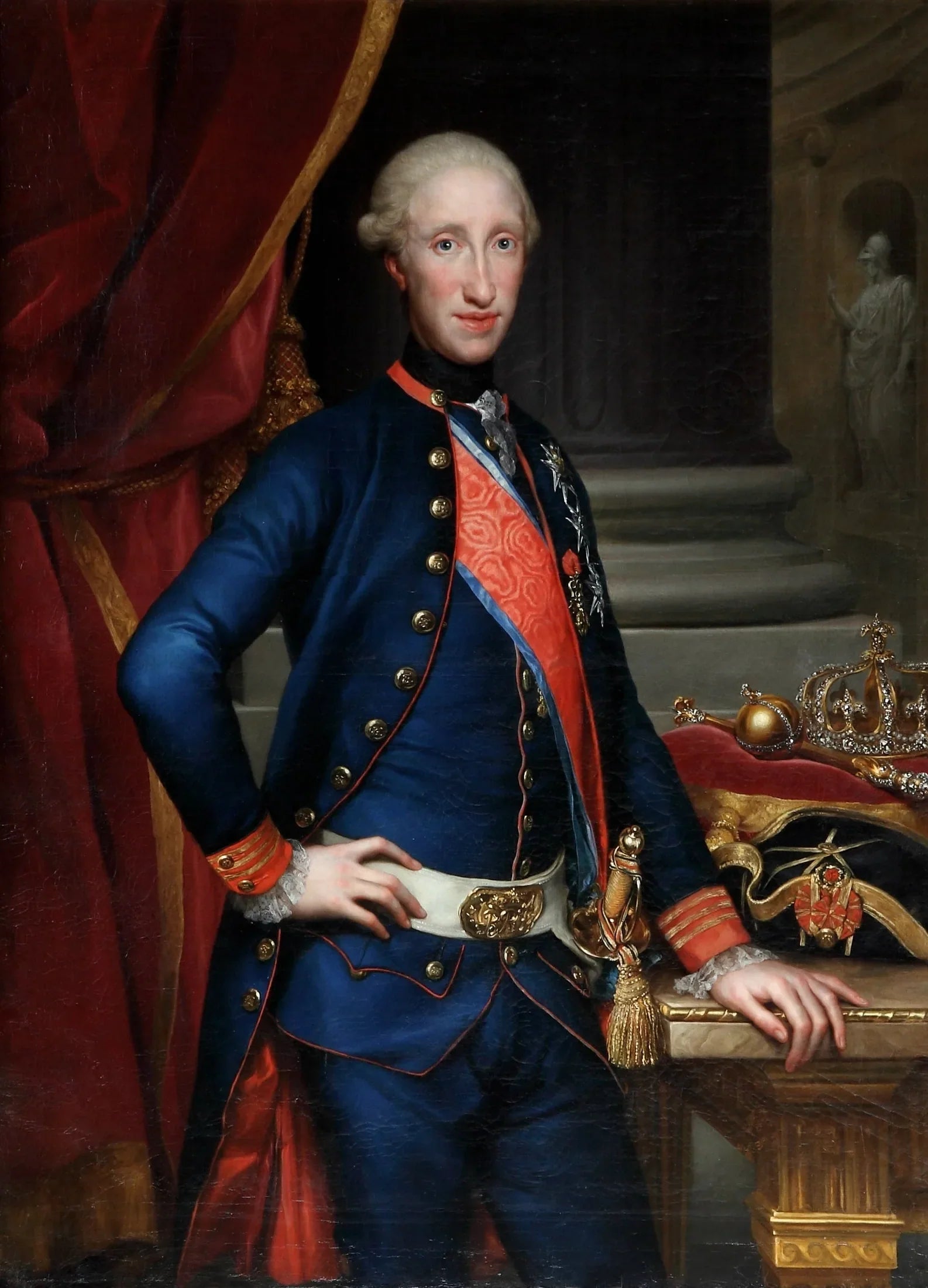Portrait de Ferdinand Ier des Deux-Siciles (1751-1825) - Anton Raphael Mengs image 1 reproduction artisanale de tableau