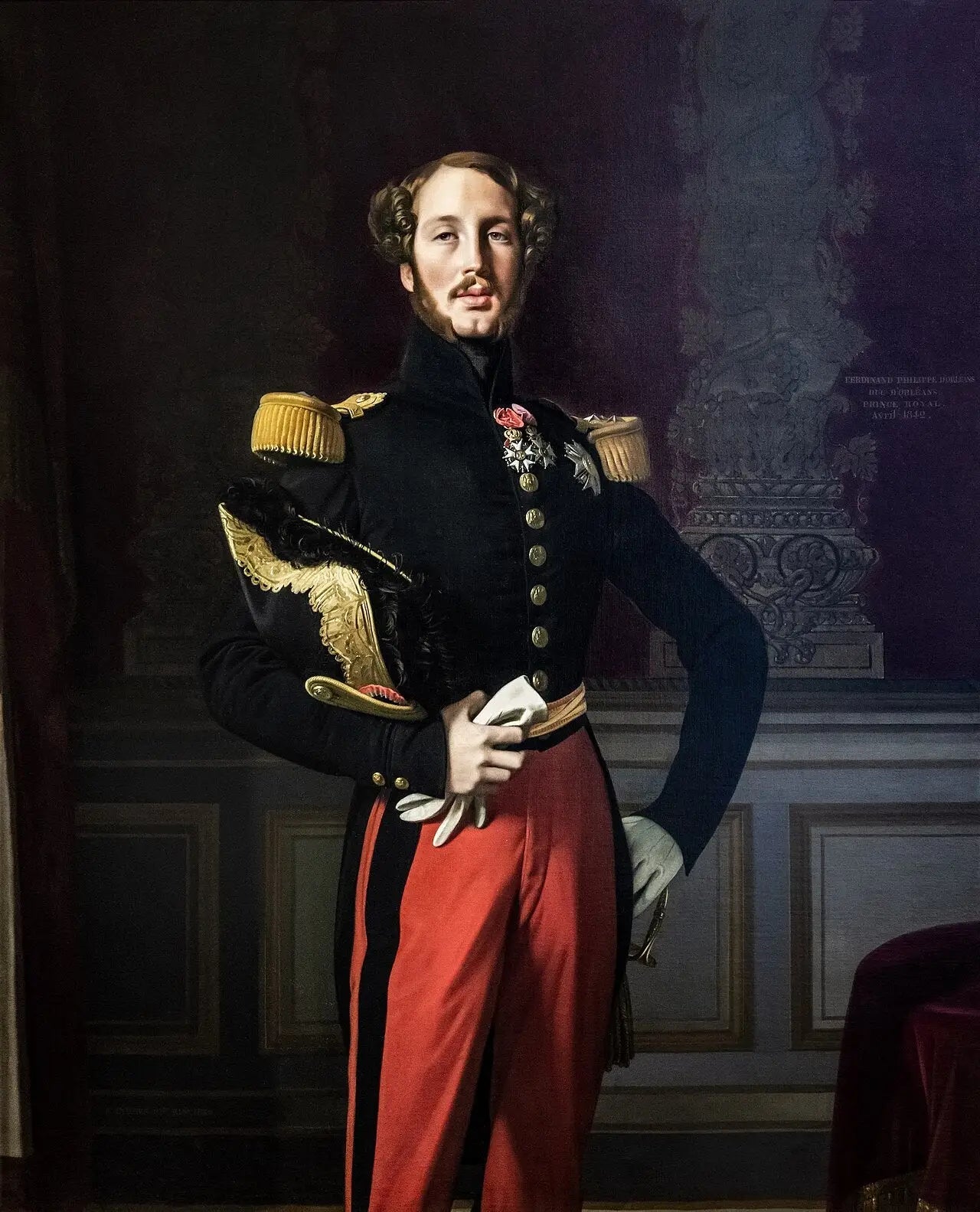 portrait de Ferdinand-Philippe, duc d'Orléans - Jean-Auguste-Dominique Ingres image 1 reproduction de peinture à l’huile