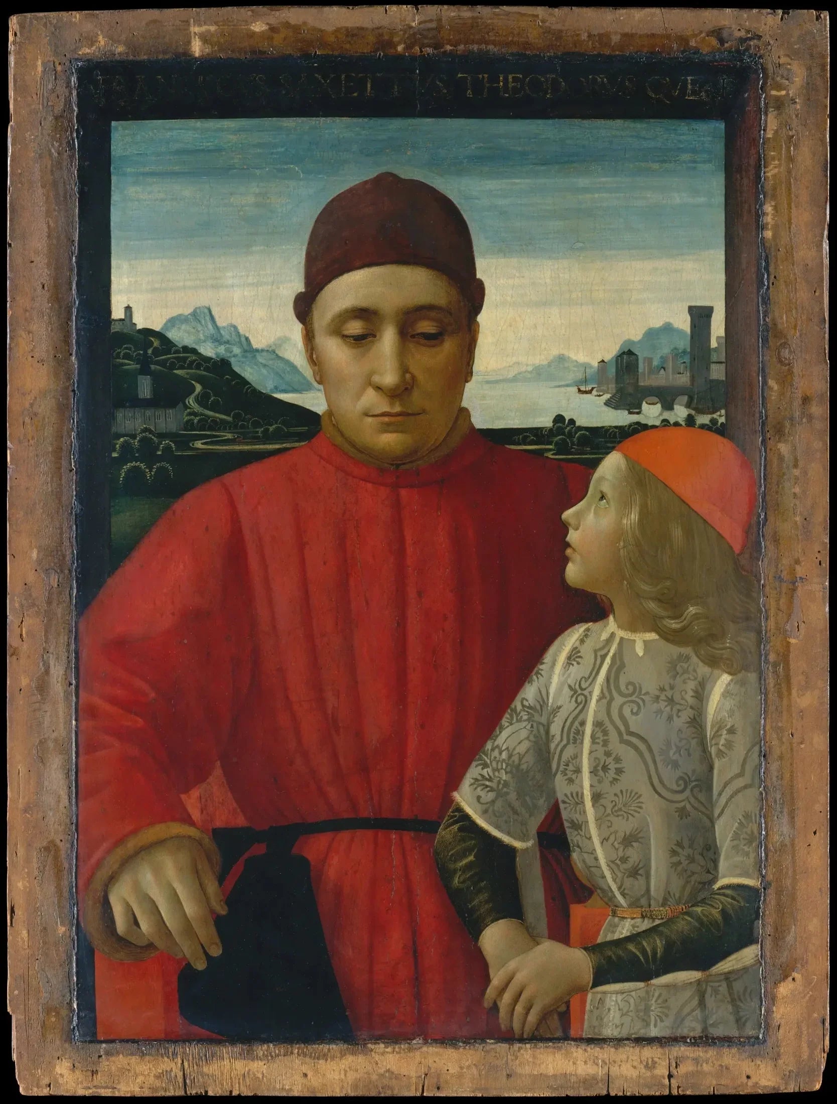 Portrait de Francesco Sassetti avec son fils Teodoro - Domenico Ghirlandaio image 1 copie de tableau peinte à la main