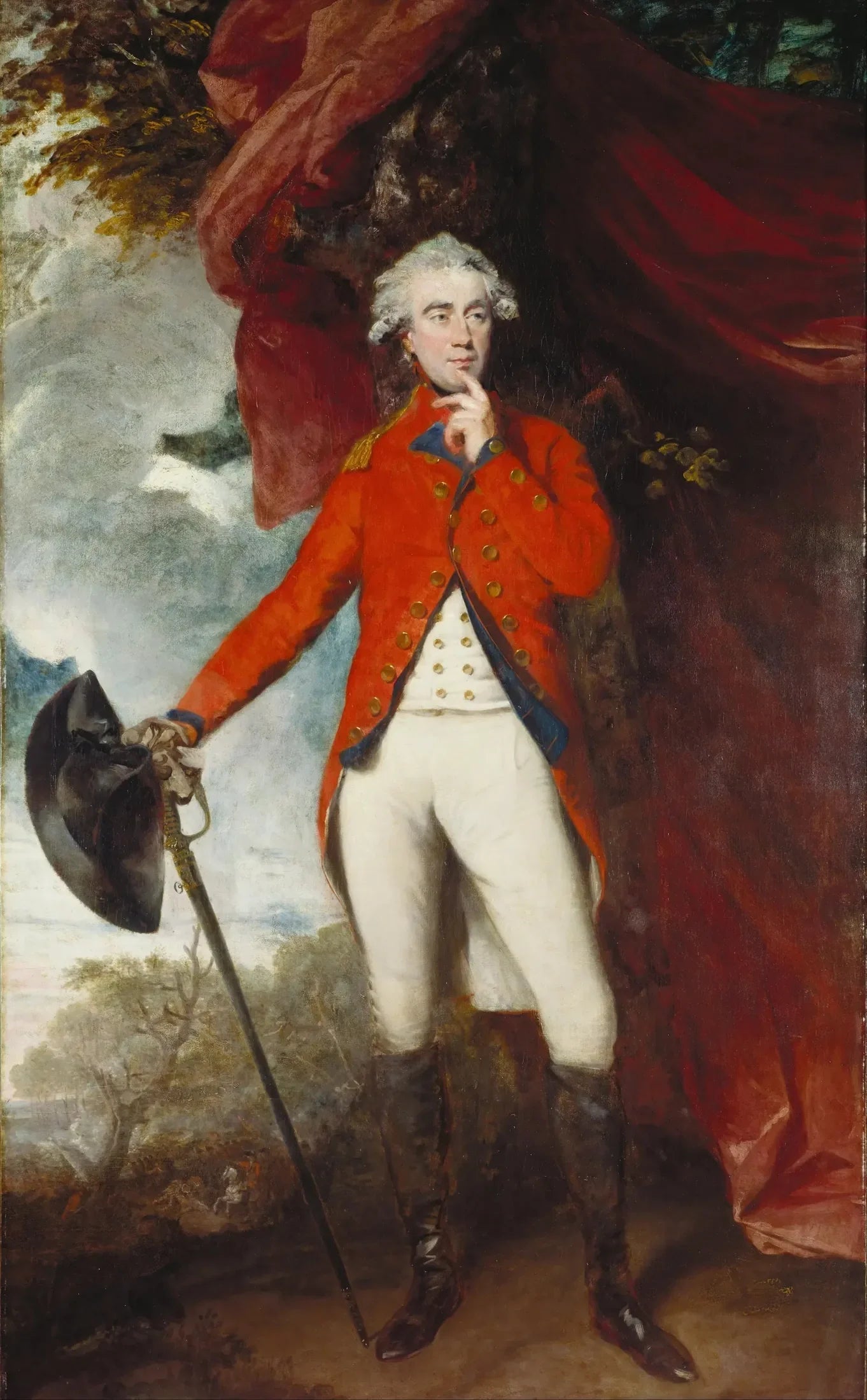 Portrait de Francis Rawdon-Hastings Lord Moira - Joshua Reynolds image 1 copie de tableau peinte à la main