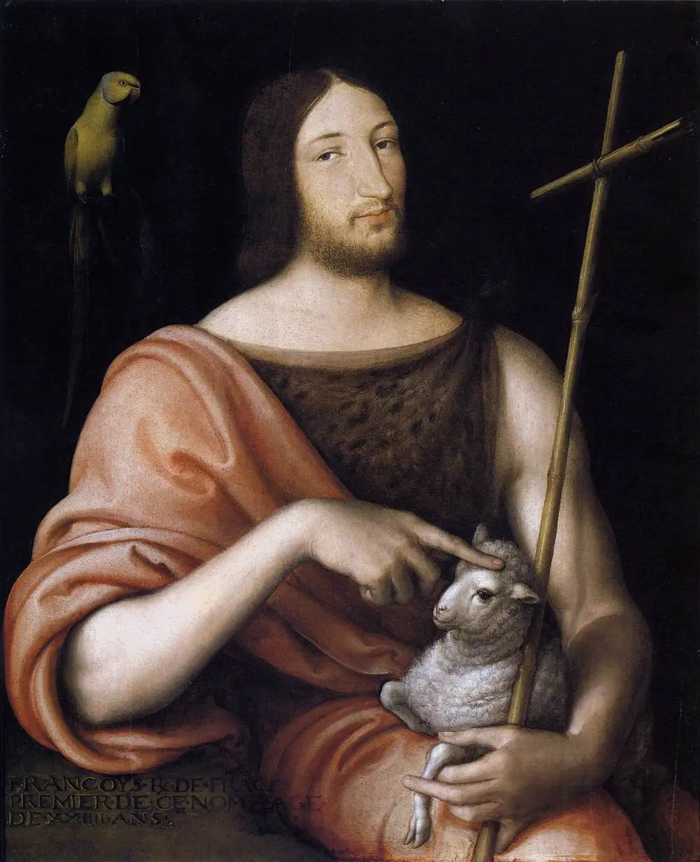 Portrait de François Ier et saint Jean-Baptiste - Jean Clouet image 1 reproduction de peinture à l’huile