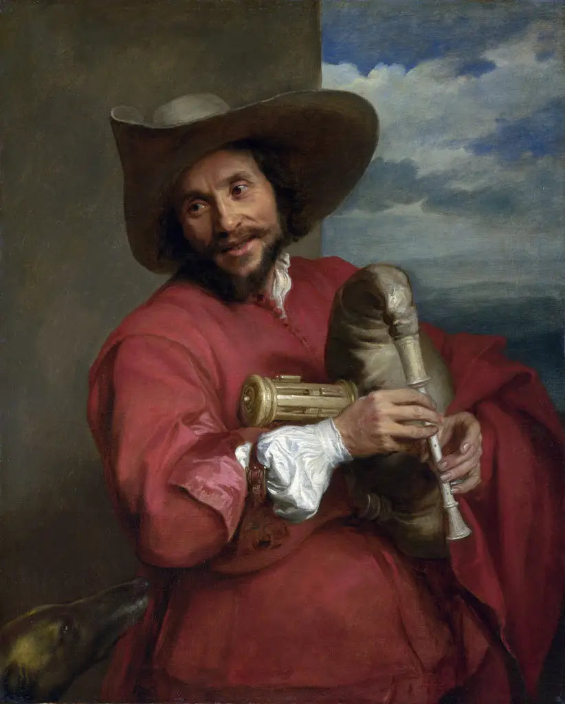 Portrait de François Langlois dit Chartres ou Ciartres - Antoine van Dyck image 1 reproduction de peinture à l’huile