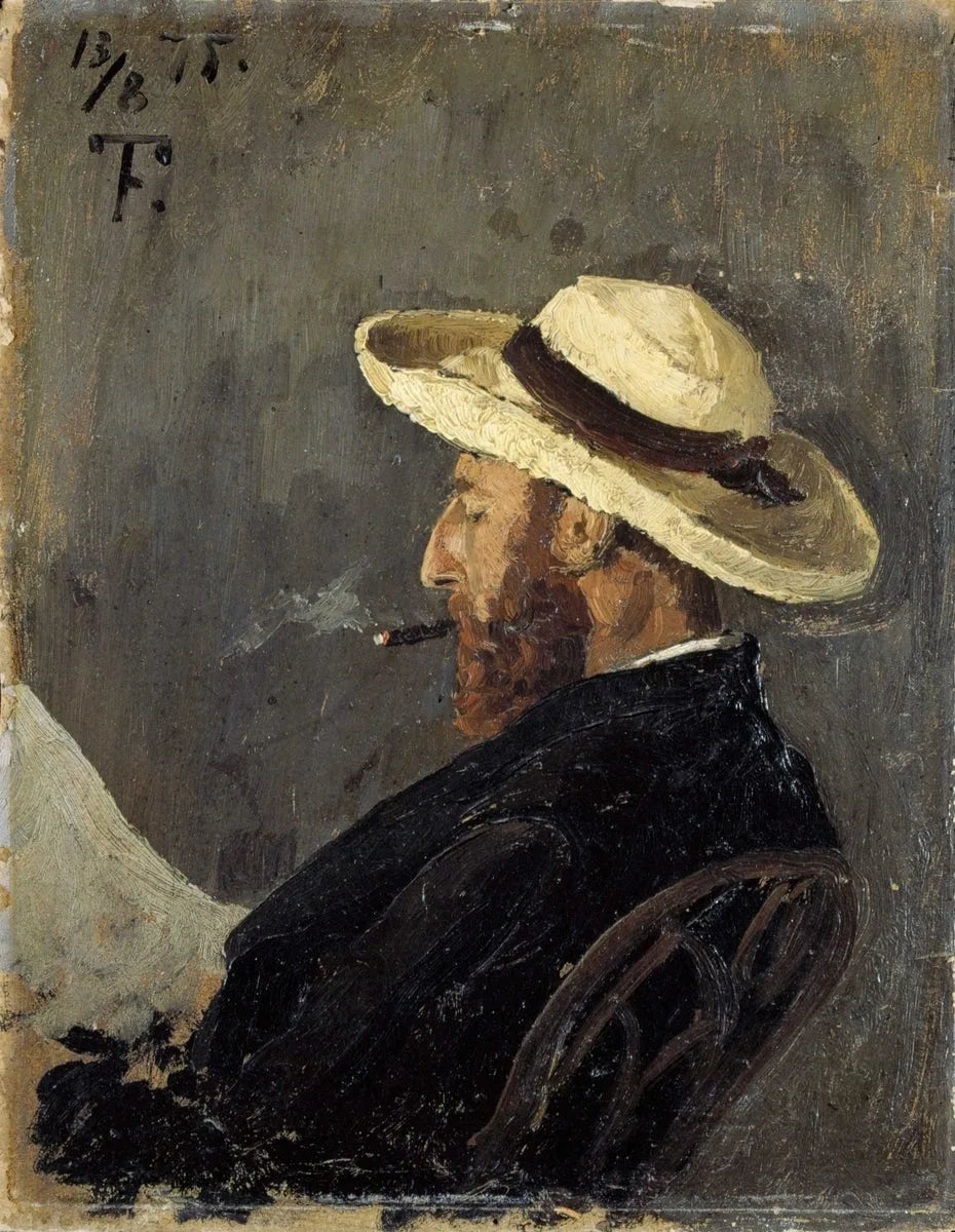 Portrait de Fredrik Collett - Frits Thaulow image 1 reproduction artisanale de tableau