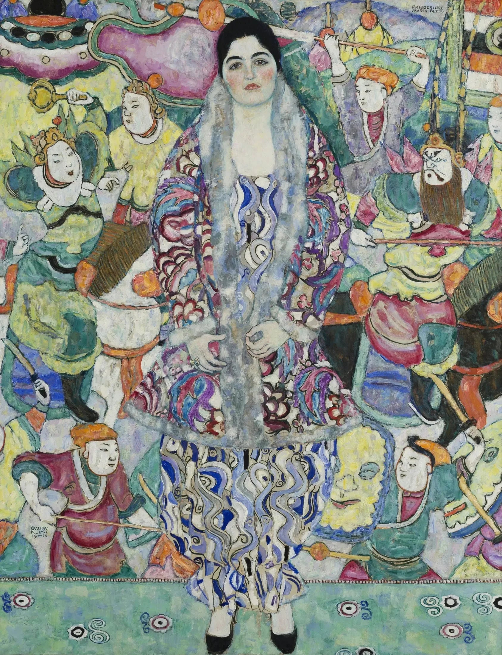 Portrait de Friedericke Maria Beer - Gustav Klimt image 1 copie peinte à la main à l’huile