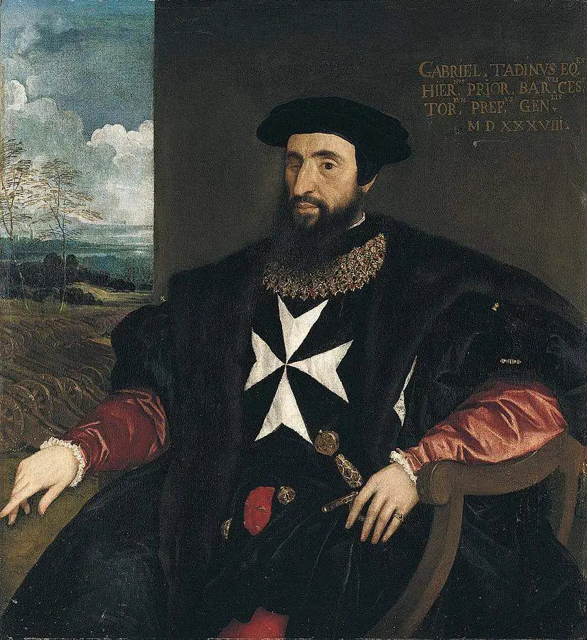 Portrait de Gabriele Tadino - Titian image 1 copie peinte à la main à l’huile