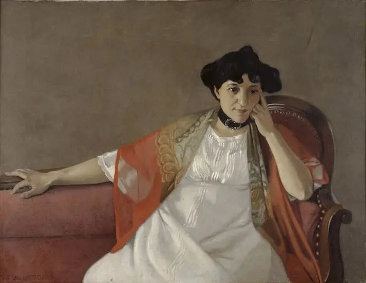 Portrait de Gabrielle Vallotton - Félix Vallotton image 1 reproduction d’œuvre d’art à l’huile