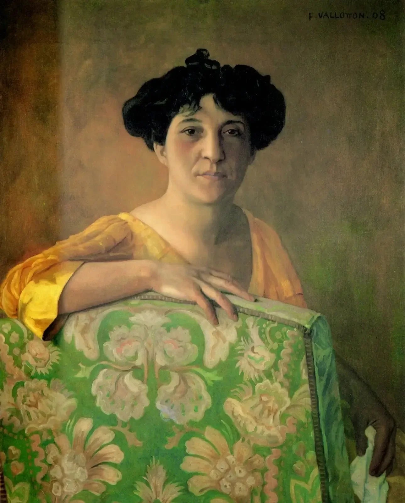 Portrait de Gabrielle Vallotton - Félix Vallotton image 1 copie peinte à la main à l’huile