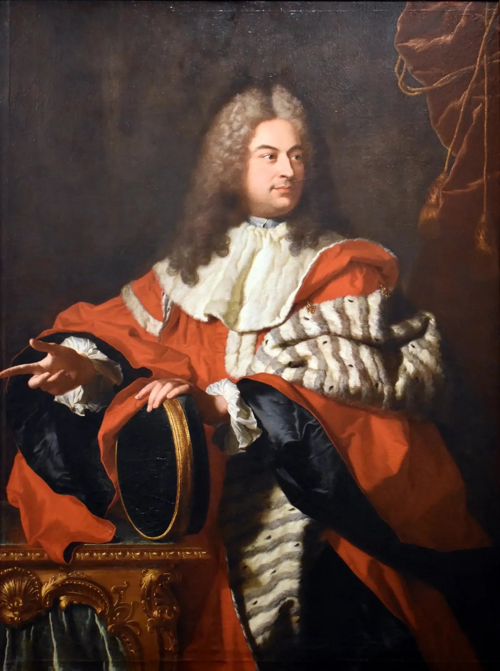 Portrait de Gaspard de Gueidan (1688-1767) en président à mortier. - Hyacinthe Rigaud image 1 tableau peint à l’huile sur toile
