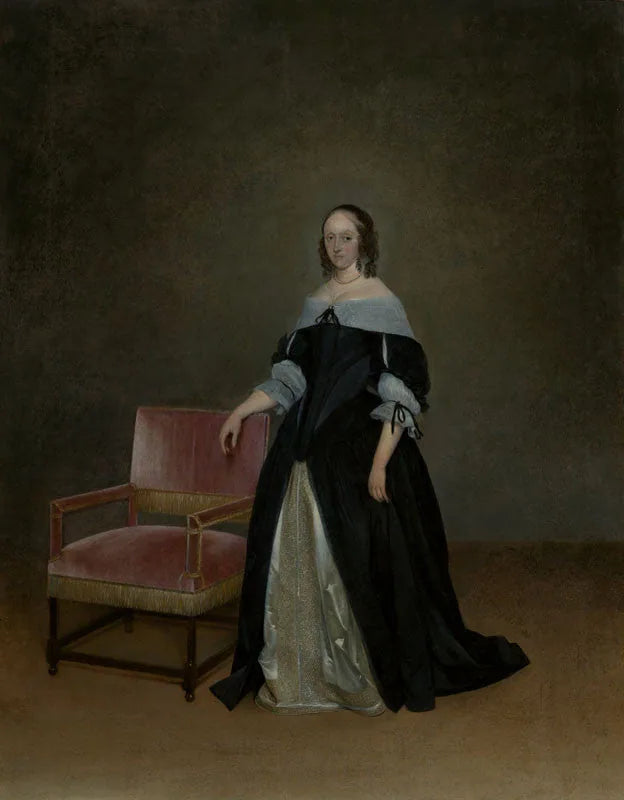 Portrait de Geertruid Marienburg (née Assink, pendentif à l'inv. n° O 640) - Gerard ter Borch