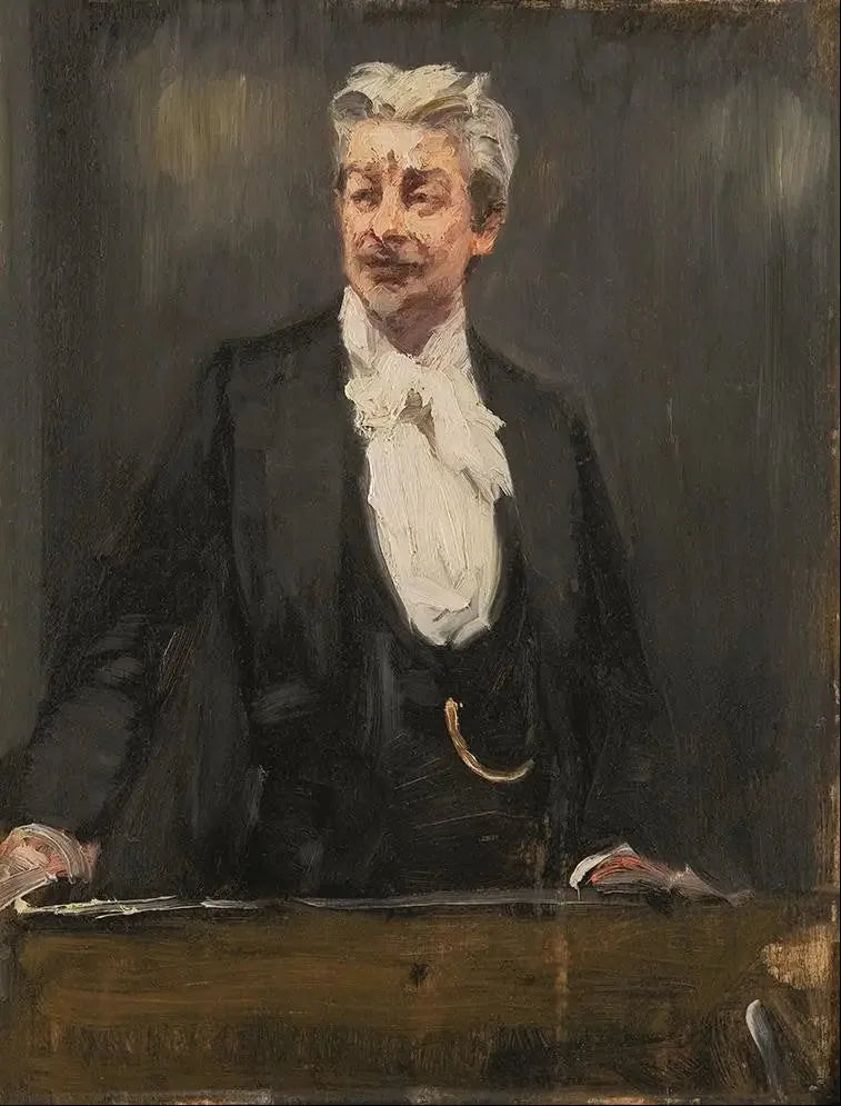 Portrait de Georg Brandes donnant une conférence - Peder Severin Krøyer image 1 copie de tableau peinte à la main