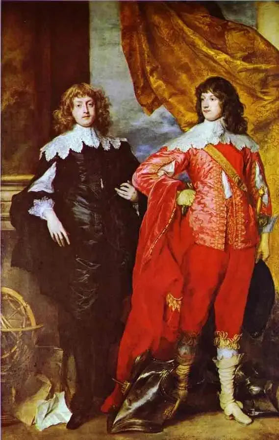 Portrait de George Digby, 2e comte de Bristol et William Russell, 1er duc de Bedford - Antoine van Dyck image 1 copie peinte à la main à l’huile