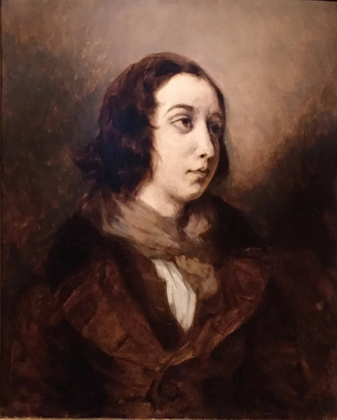 Portrait de George Sand - Eugène Delacroix image 1 reproduction réalisée par Alpha Reproduction