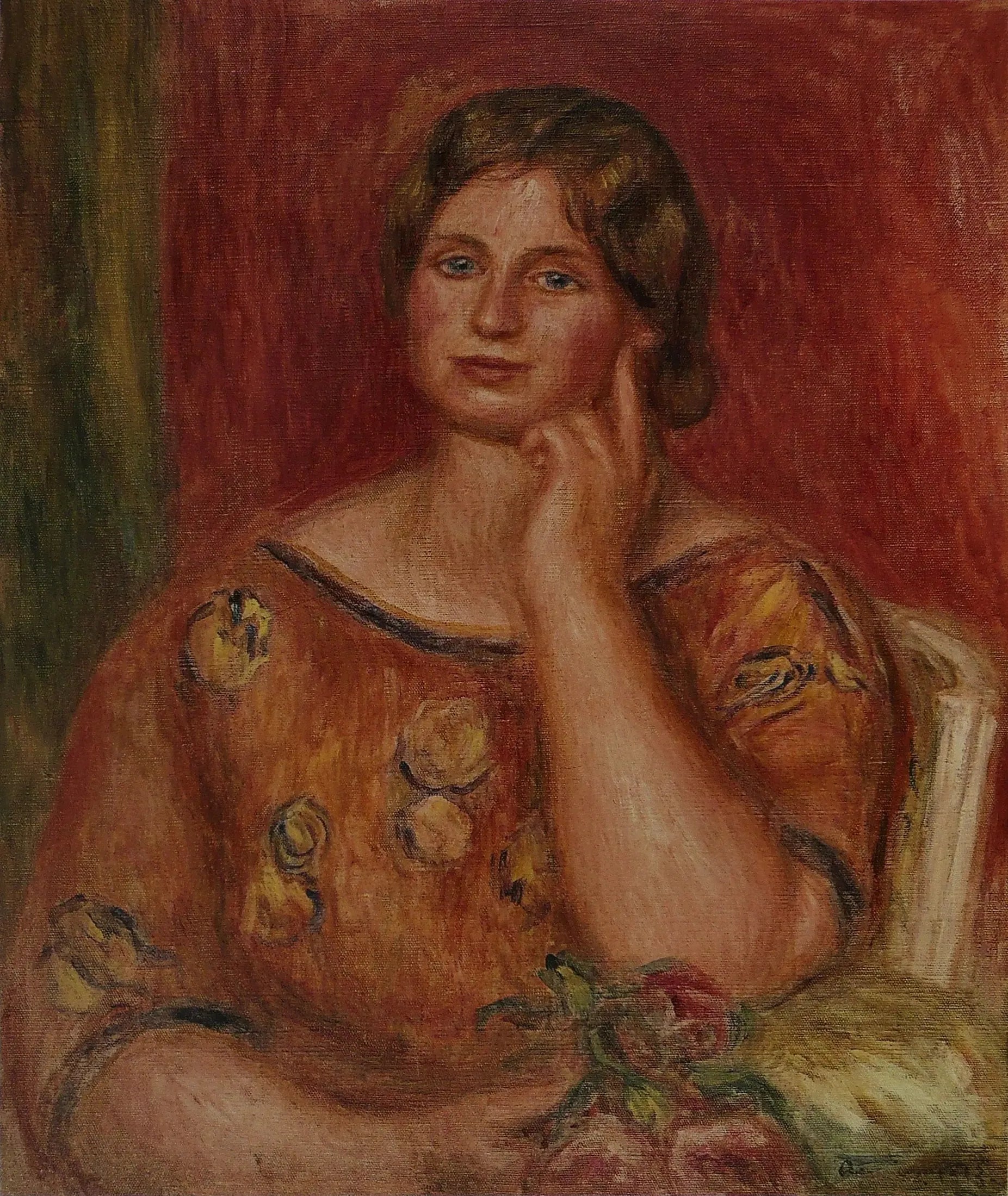 Portrait de Gertrude Osthaus - Pierre-Auguste Renoir image 1 reproduction d’œuvre d’art à l’huile