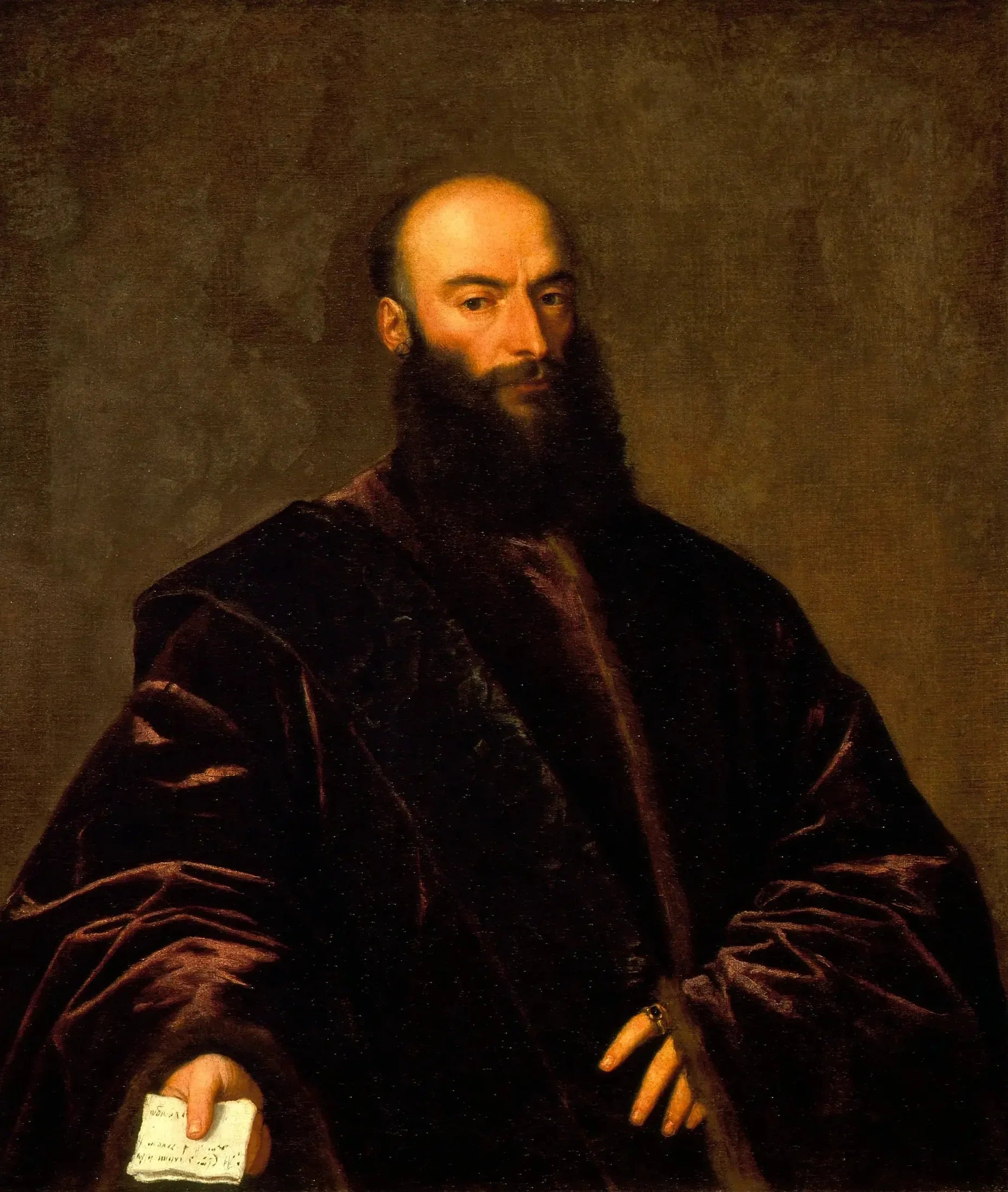 Portrait de Giacomo di Andrea Dolfin - Titian image 1 copie peinte à la main à l’huile