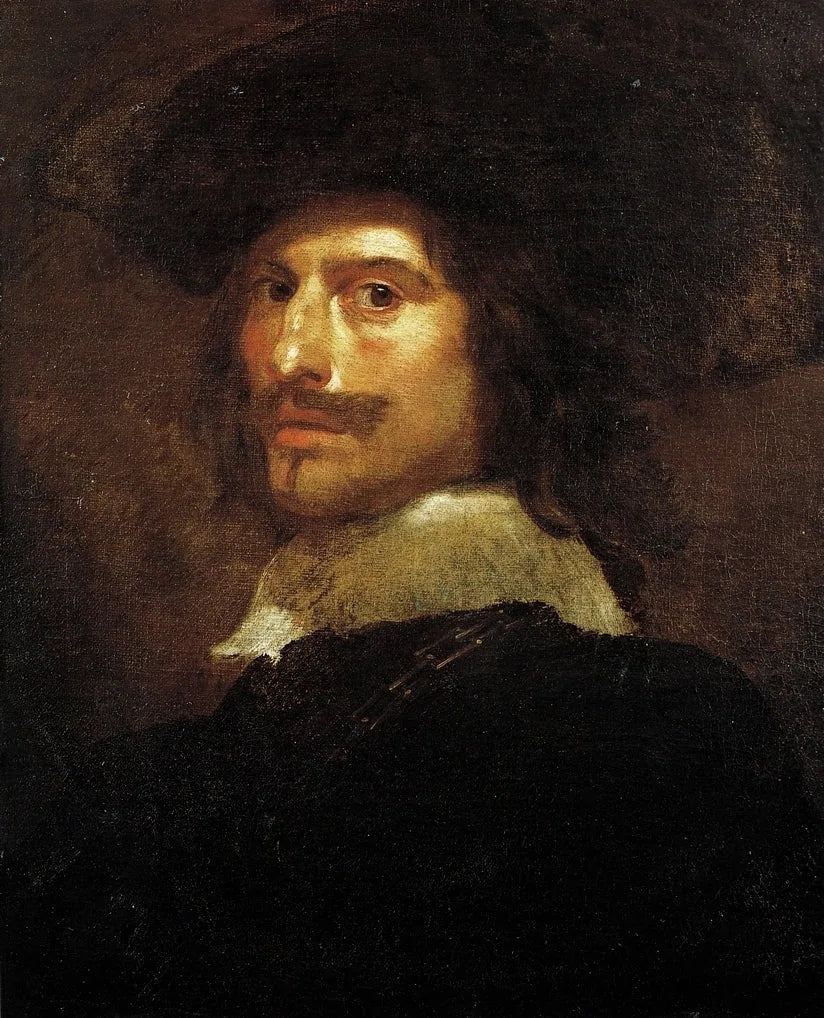 Portrait de Gian Lorenzo Bernini - Giovanni Benedetto Castiglione image 1 tableau peint à l’huile sur toile