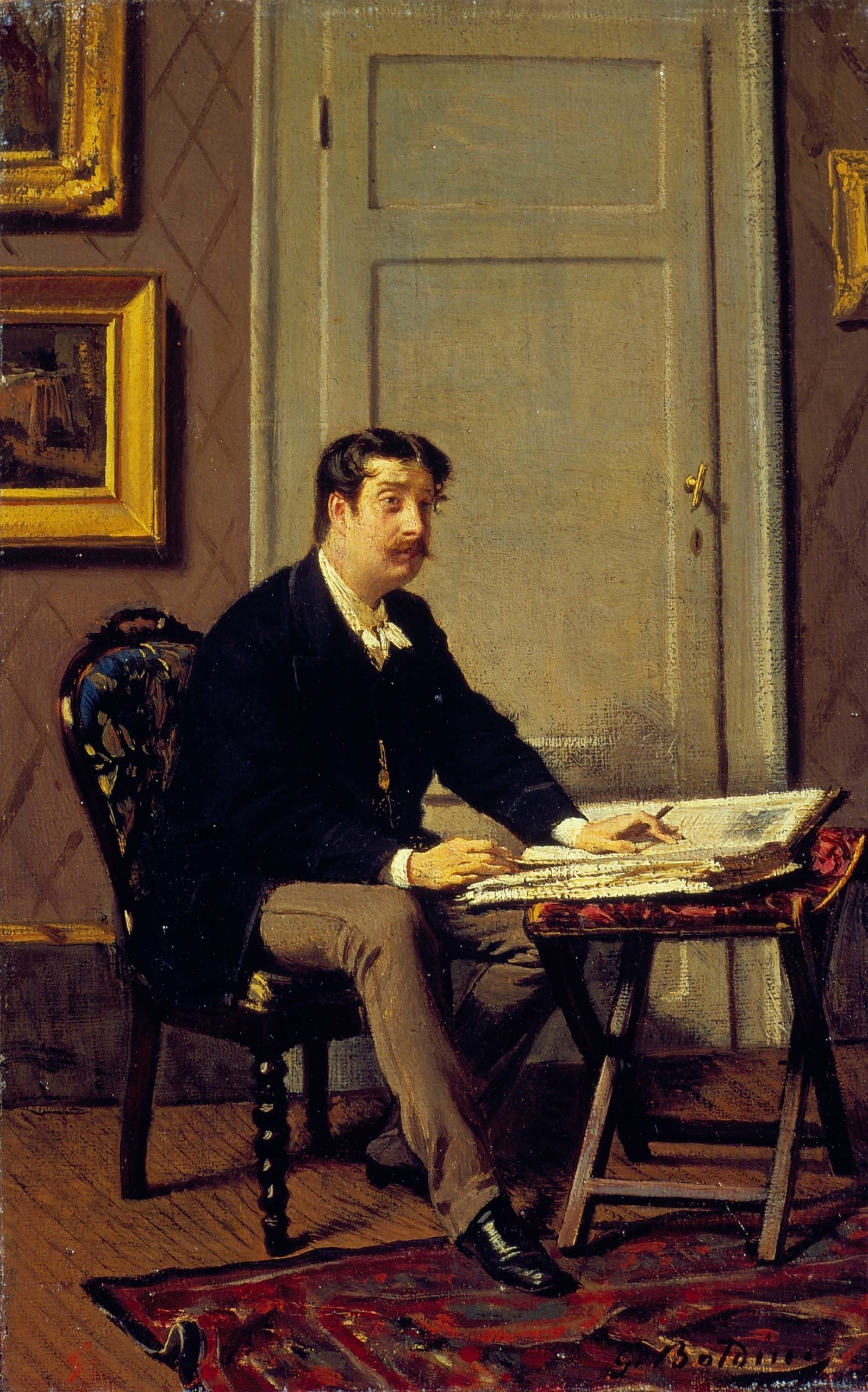 Portrait de Giorgio Sevieri - Giovanni Boldini image 1 reproduction artisanale de tableau