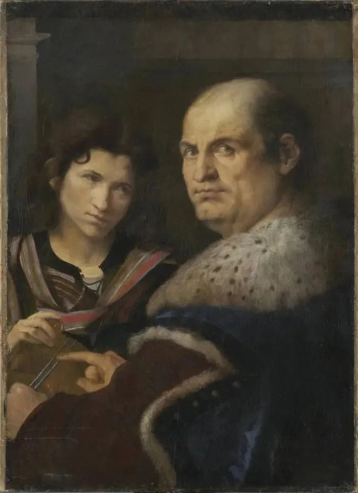 Portrait de Giovanni Borgherini et Trifone Gabriel - Giorgione image 1 tableau peint à l’huile sur toile