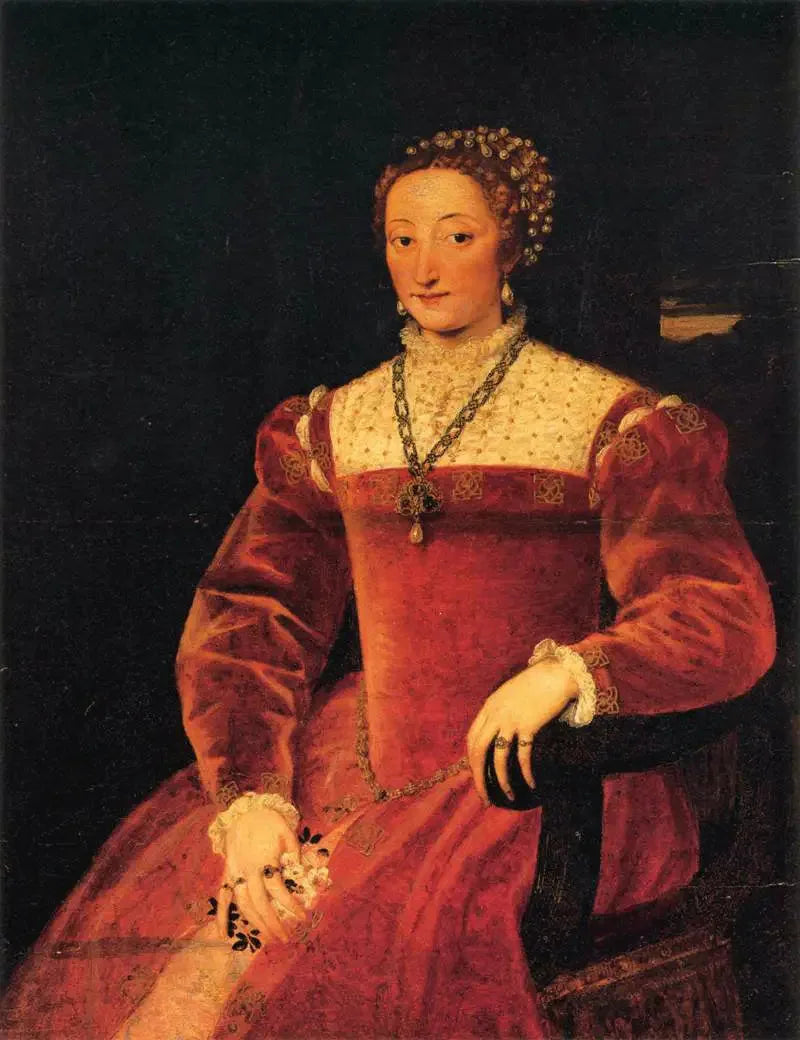 Portrait de Giulia Varano - Titian image 1 copie peinte à la main à l’huile