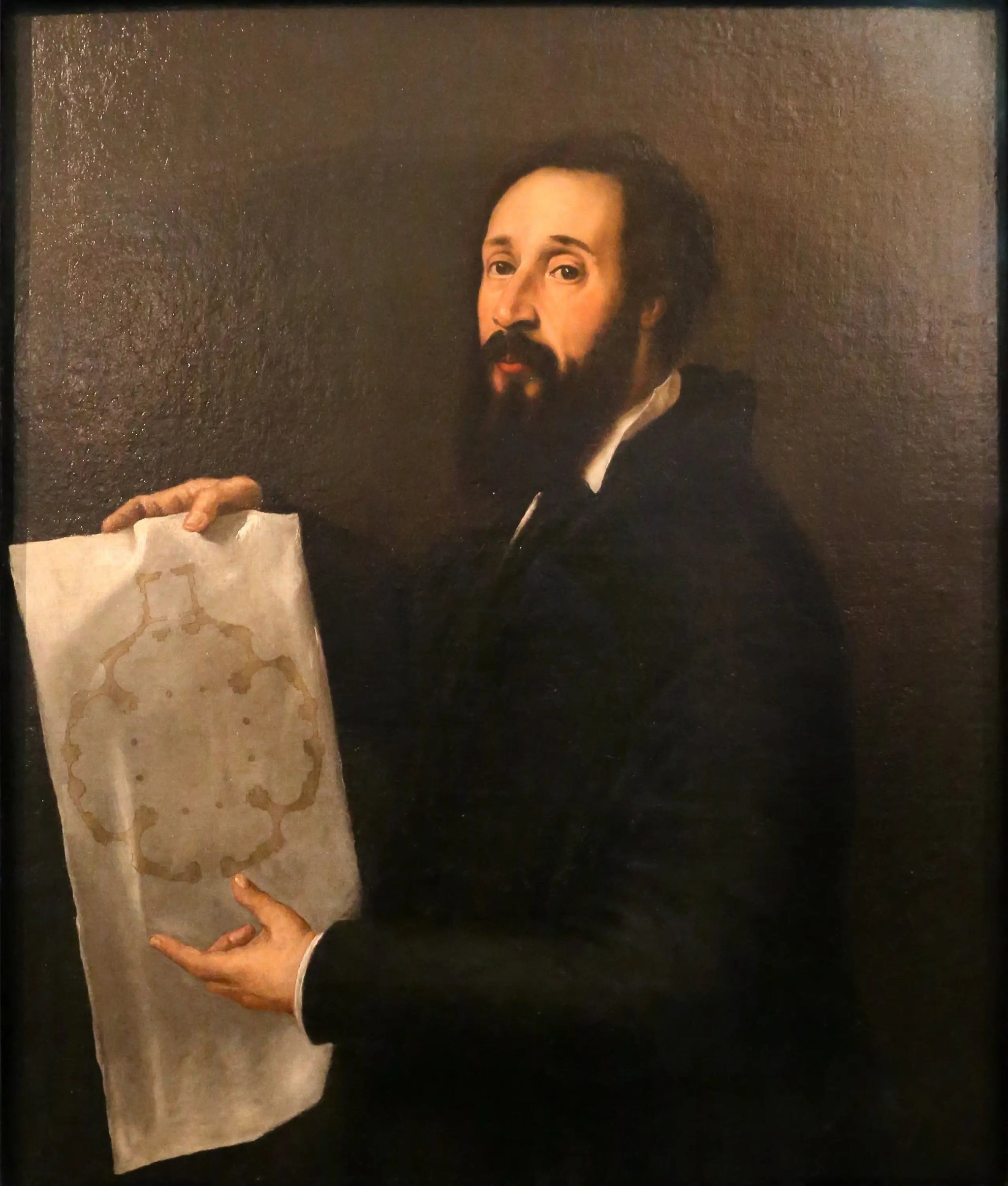 Portrait de Giulio Romano - Titian image 1 copie de tableau peinte à la main