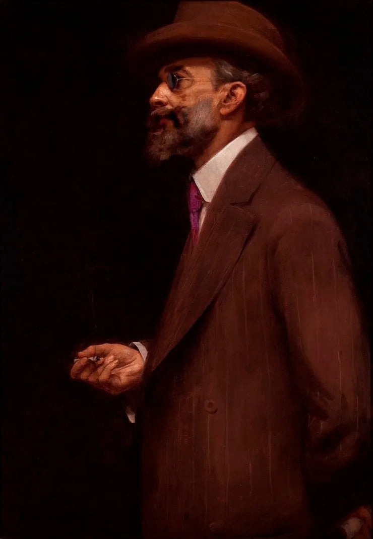 Portrait de Gonzaga Duque - Eliseu Visconti image 1 reproduction artisanale de tableau