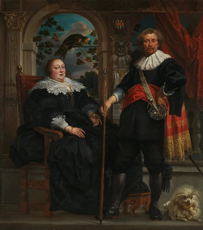 Portrait de Govaert van Surpele (?) et de son épouse - Jacob Jordaens image 1 copie de tableau peinte à la main