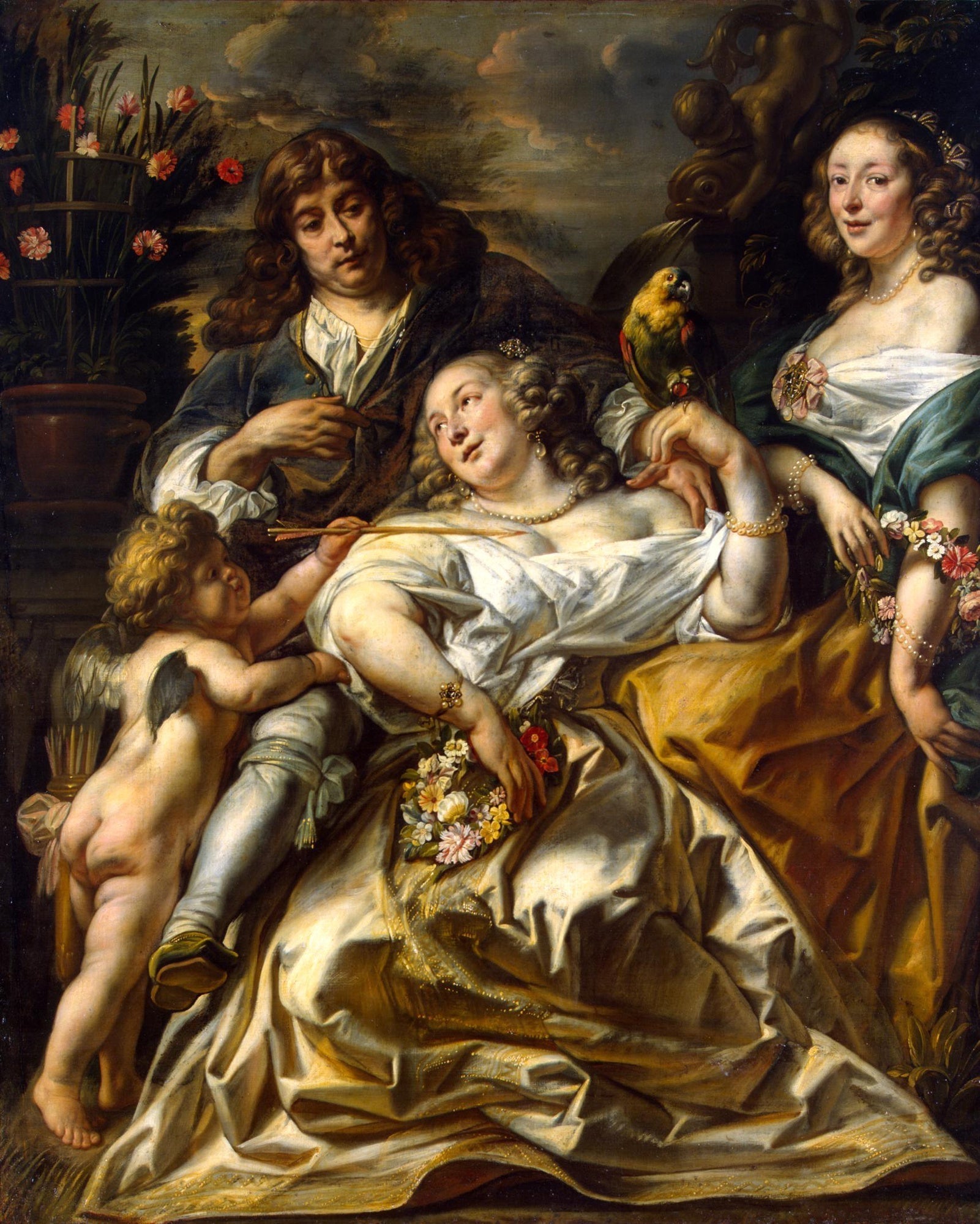 Portrait de groupe - Jacob Jordaens image 1 reproduction de peinture à l’huile