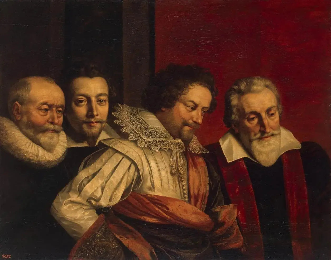 Portrait de groupe de quatre membres du Conseil de Paris (fragment du tableau perdu) - Frans Pourbus the Younger image 1 reproduction artisanale de tableau
