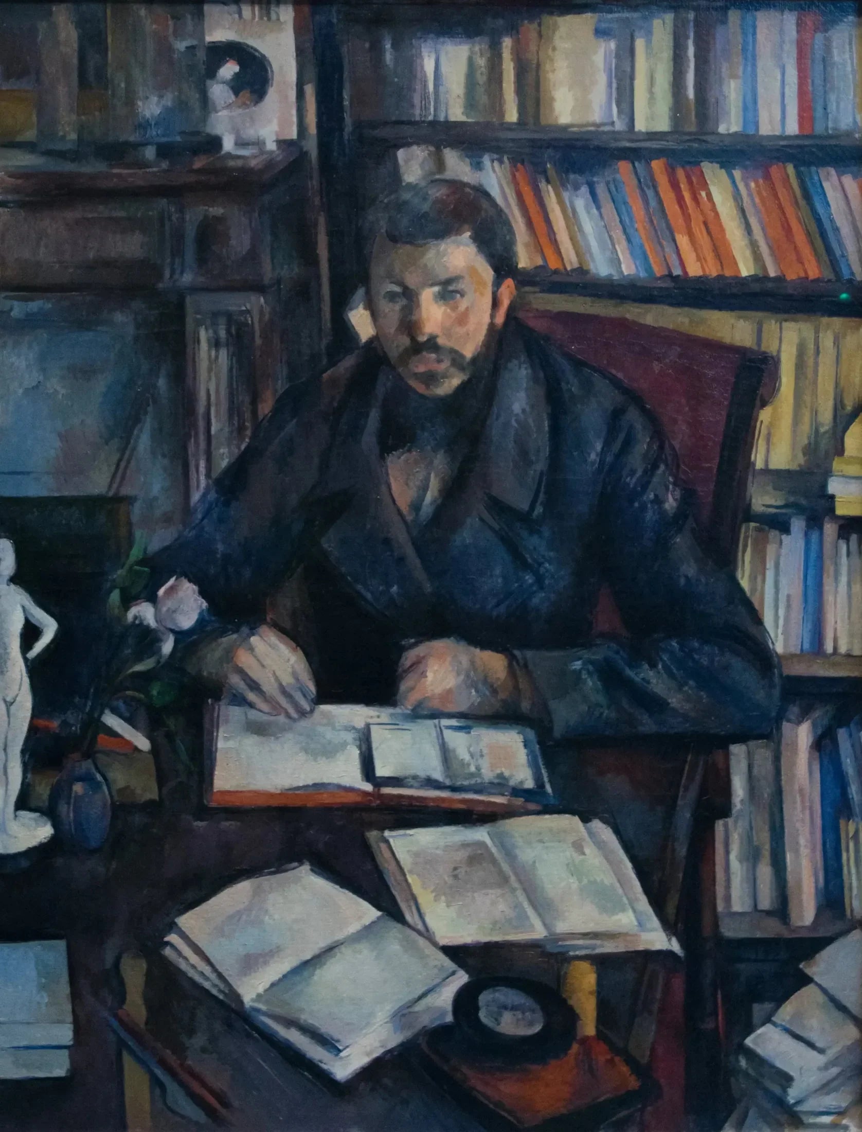 Portrait de Gustave Geffroy - Paul Cézanne image 1 reproduction de peinture à l’huile