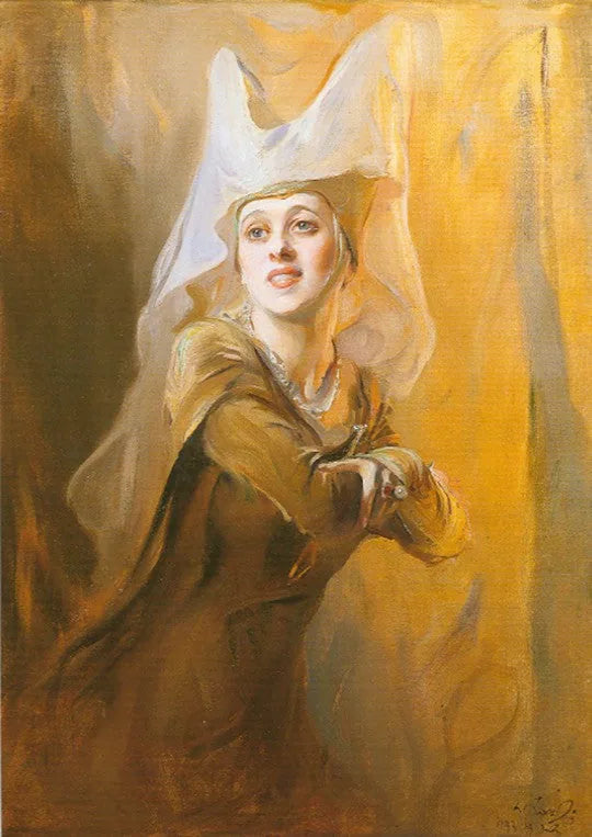 Portrait de Gwen Ffrangcon Davies (1891-1992), actrice britannique - Philip de László image 1 reproduction artisanale de tableau