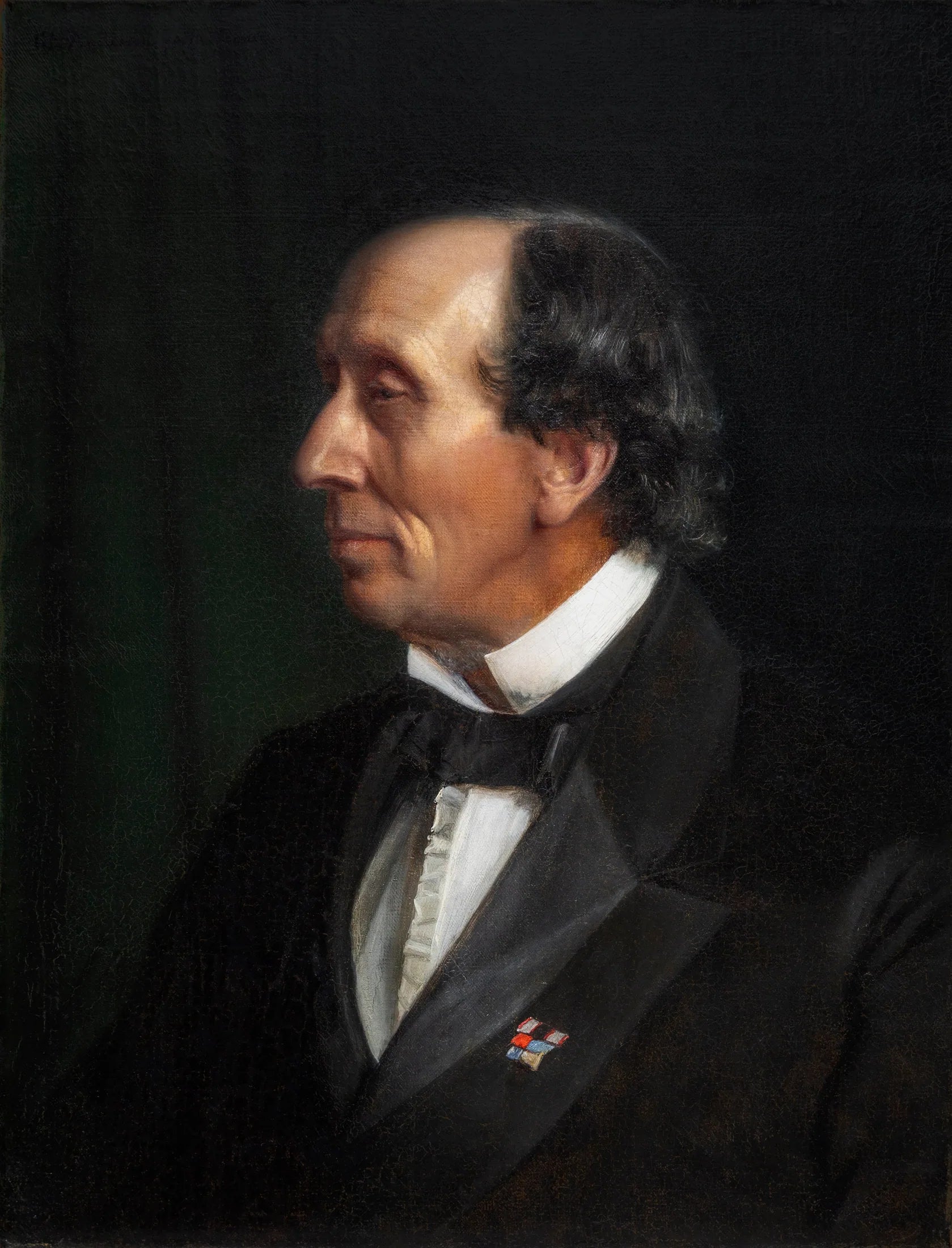 Portrait de Hans Christian Andersen - Carl Heinrich Bloch image 1 reproduction réalisée par Alpha Reproduction
