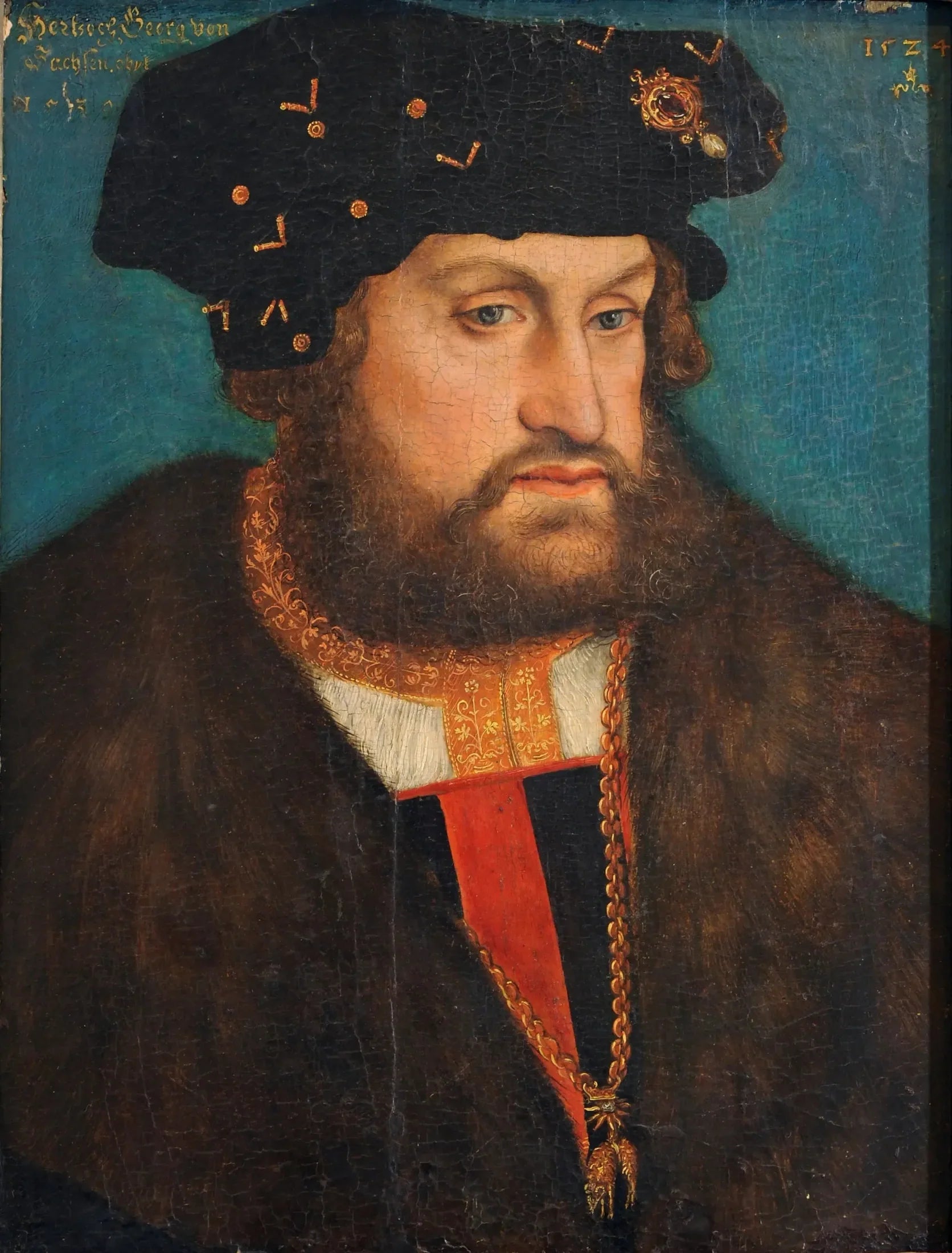Portrait de Herzog Georg c. Sachsen - Lucas Cranach the Elder image 1 reproduction de peinture à l’huile