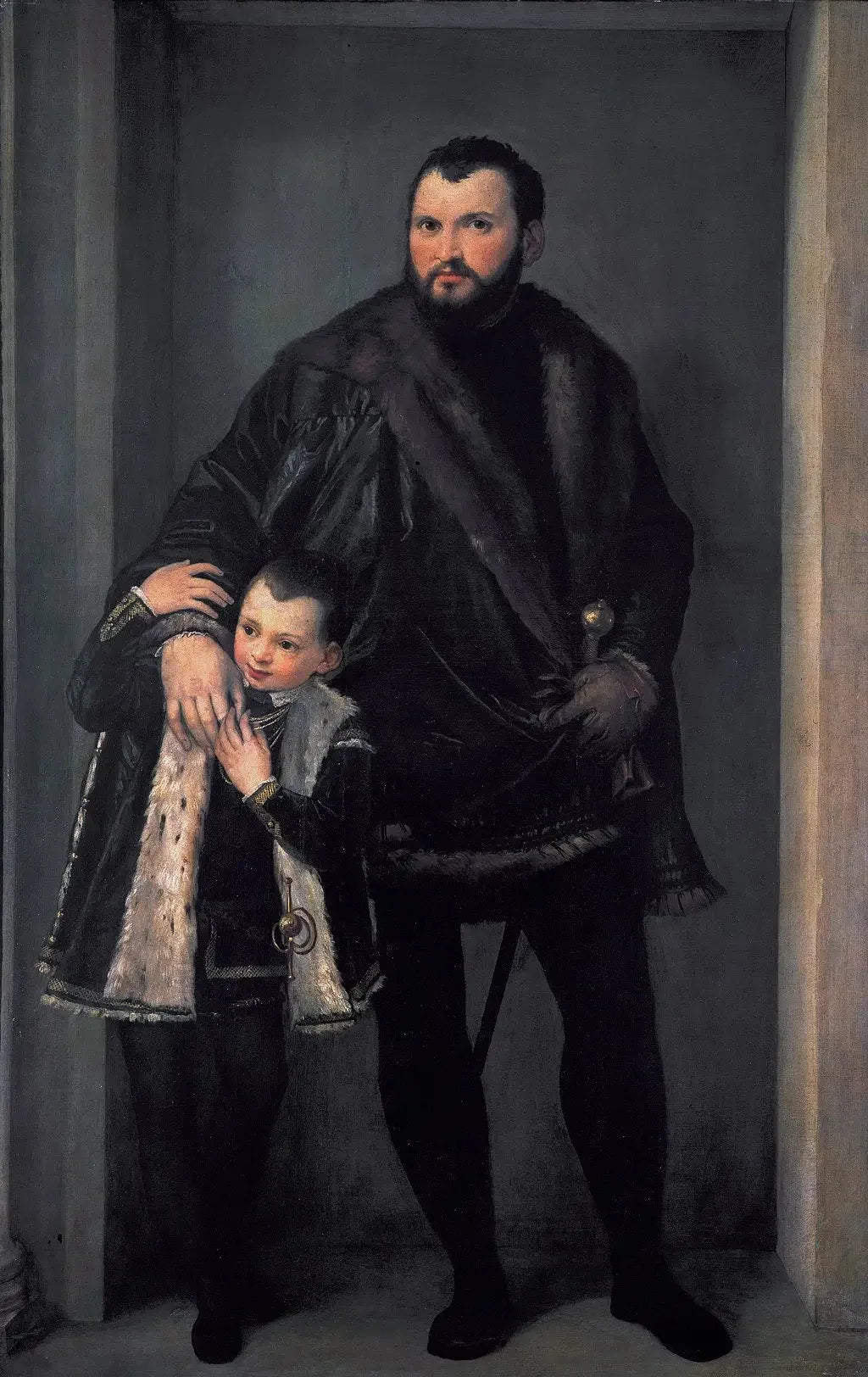 Portrait de Iseppo da Porto et fils Adriano - Paul Véronèse image 1 reproduction artisanale de tableau