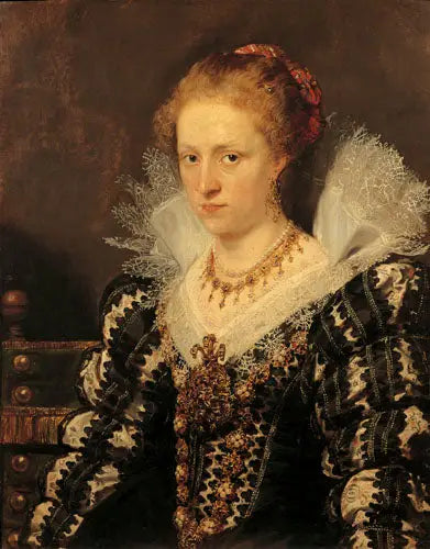 Portrait de Jacqueline van Caestre, épouse de Jean Charles de Cordes - Peter Paul Rubens image 1 copie peinte à la main à l’huile