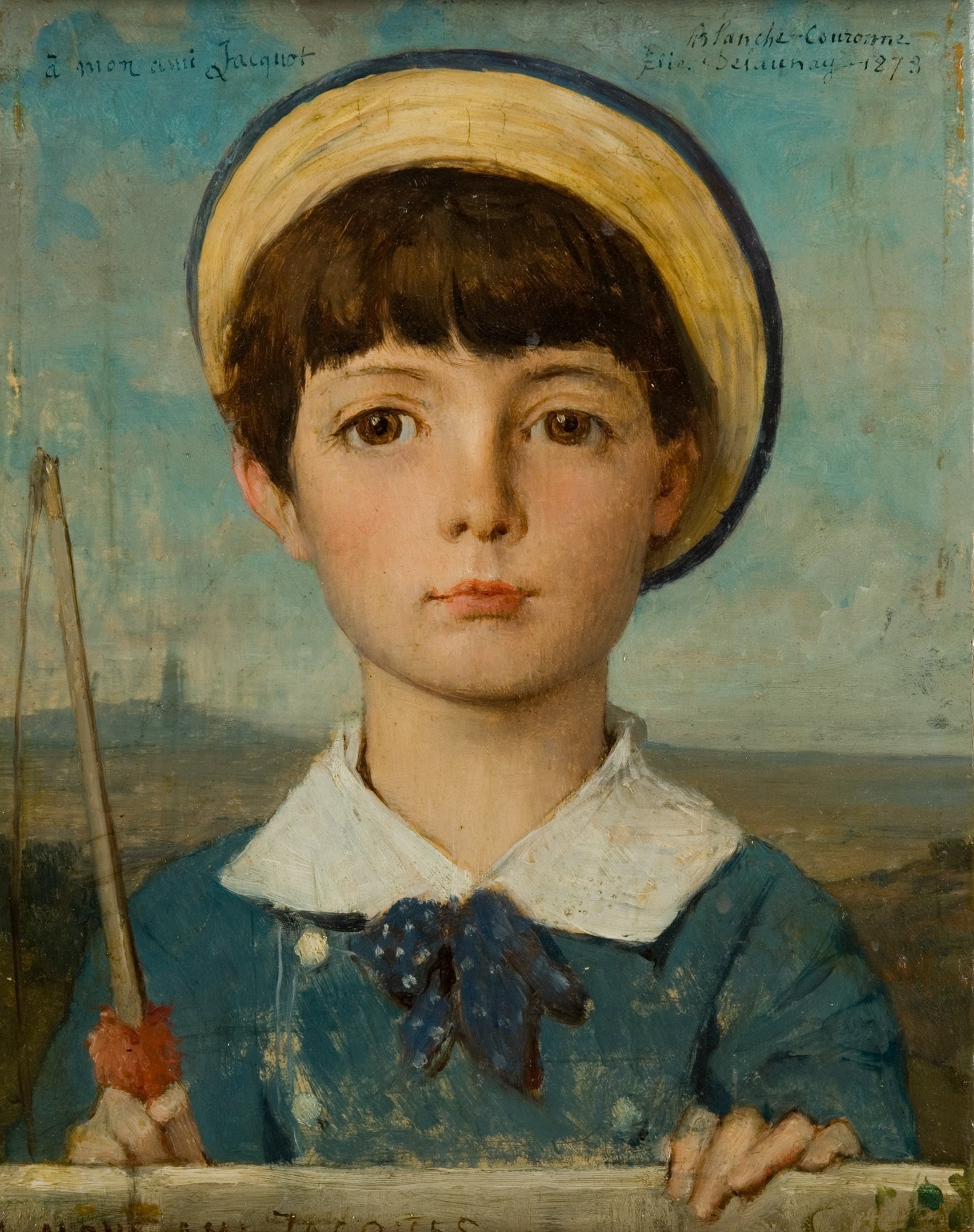 Portrait de Jacques Bizet, enfant - Jules-Élie Delaunay image 1 copie de tableau peinte à la main