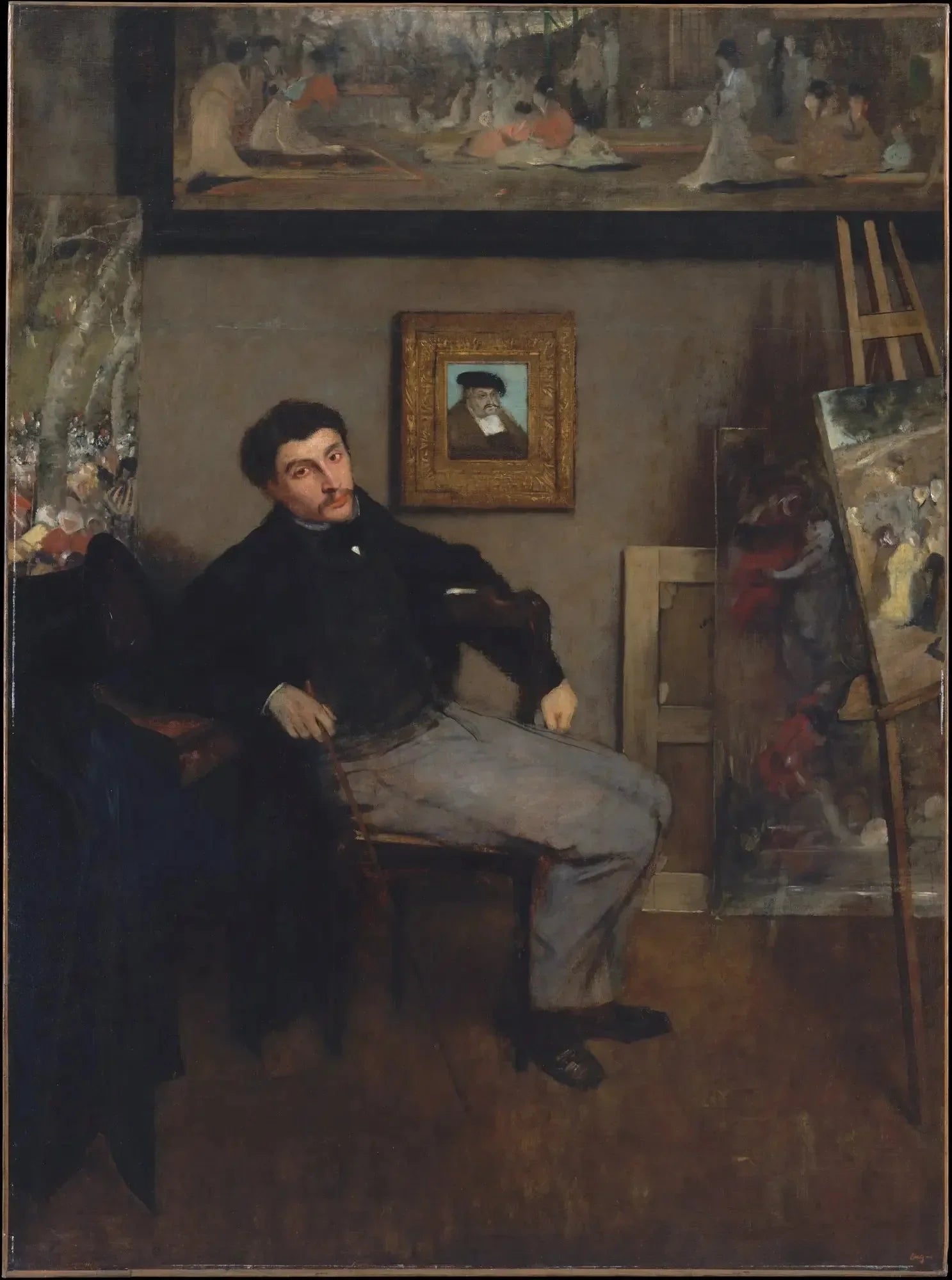 Portrait de James Tissot - Edgar Degas image 1 reproduction artisanale de tableau