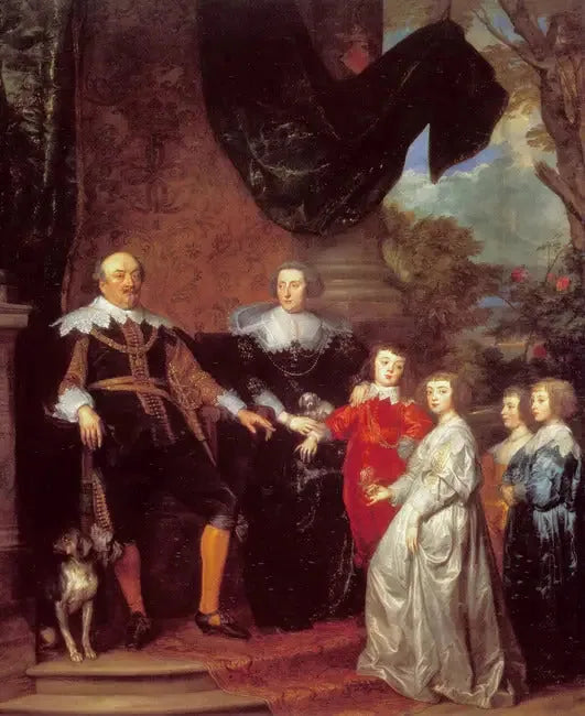 Portrait de Jan VIII (le Jeune), comte de Nassau-Siegen, avec sa famille - Antoine van Dyck image 1 reproduction réalisée par Alpha Reproduction