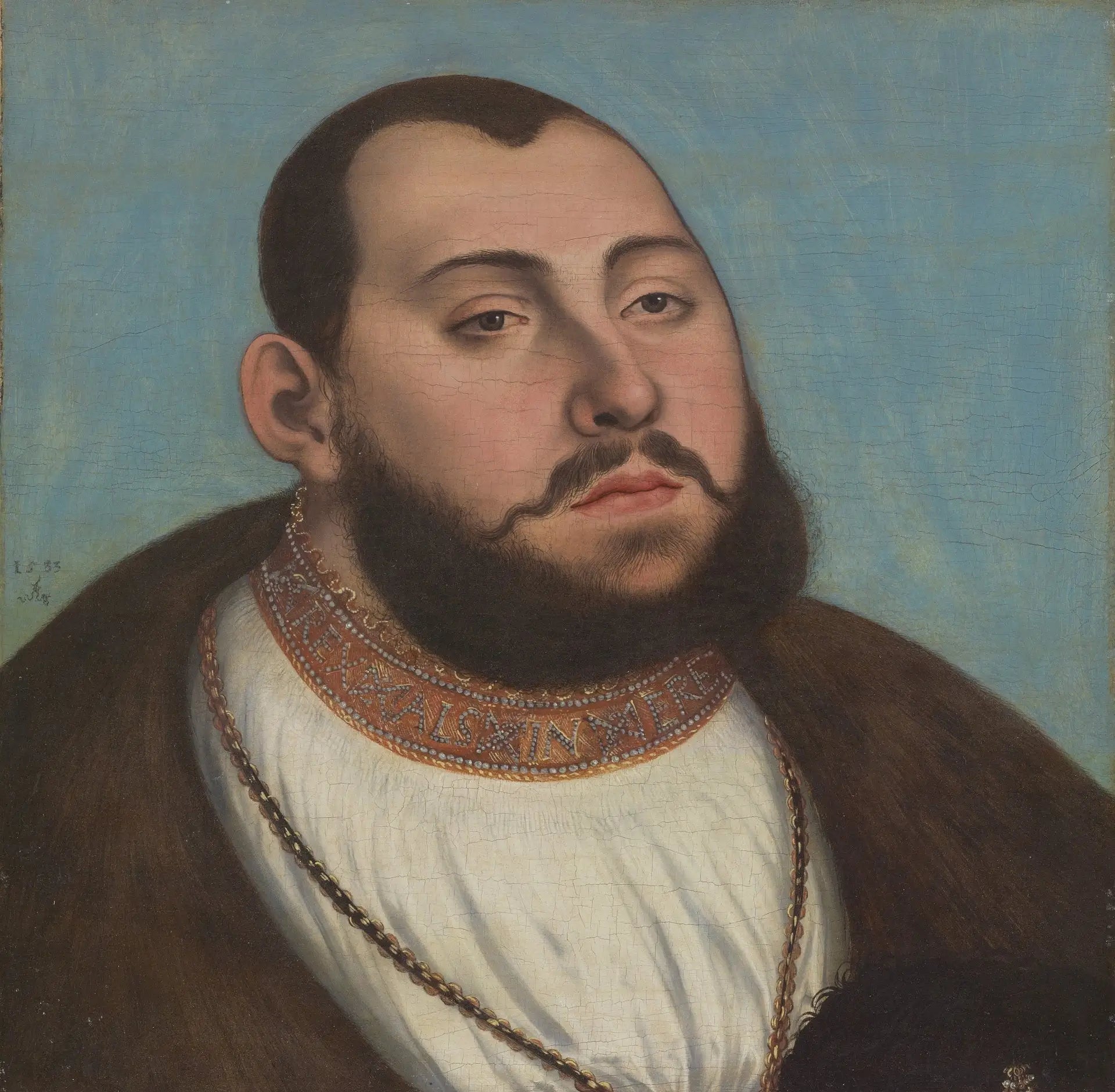 Portrait de Jean Frédéric le Magnanime, électeur et duc de Saxe - Lucas Cranach the Elder image 1 copie de tableau peinte à la main