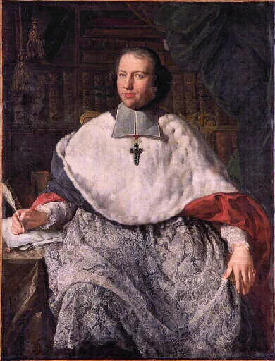 Portrait de Jean-Joseph Languet de Gergy - Charles-Joseph Natoire image 1 reproduction artisanale de tableau